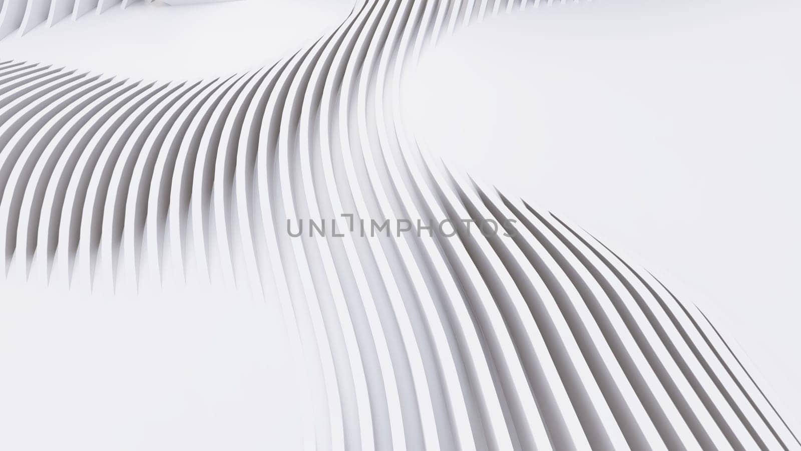 Abstract Curved Shapes. White Circular Background.  by teerawit