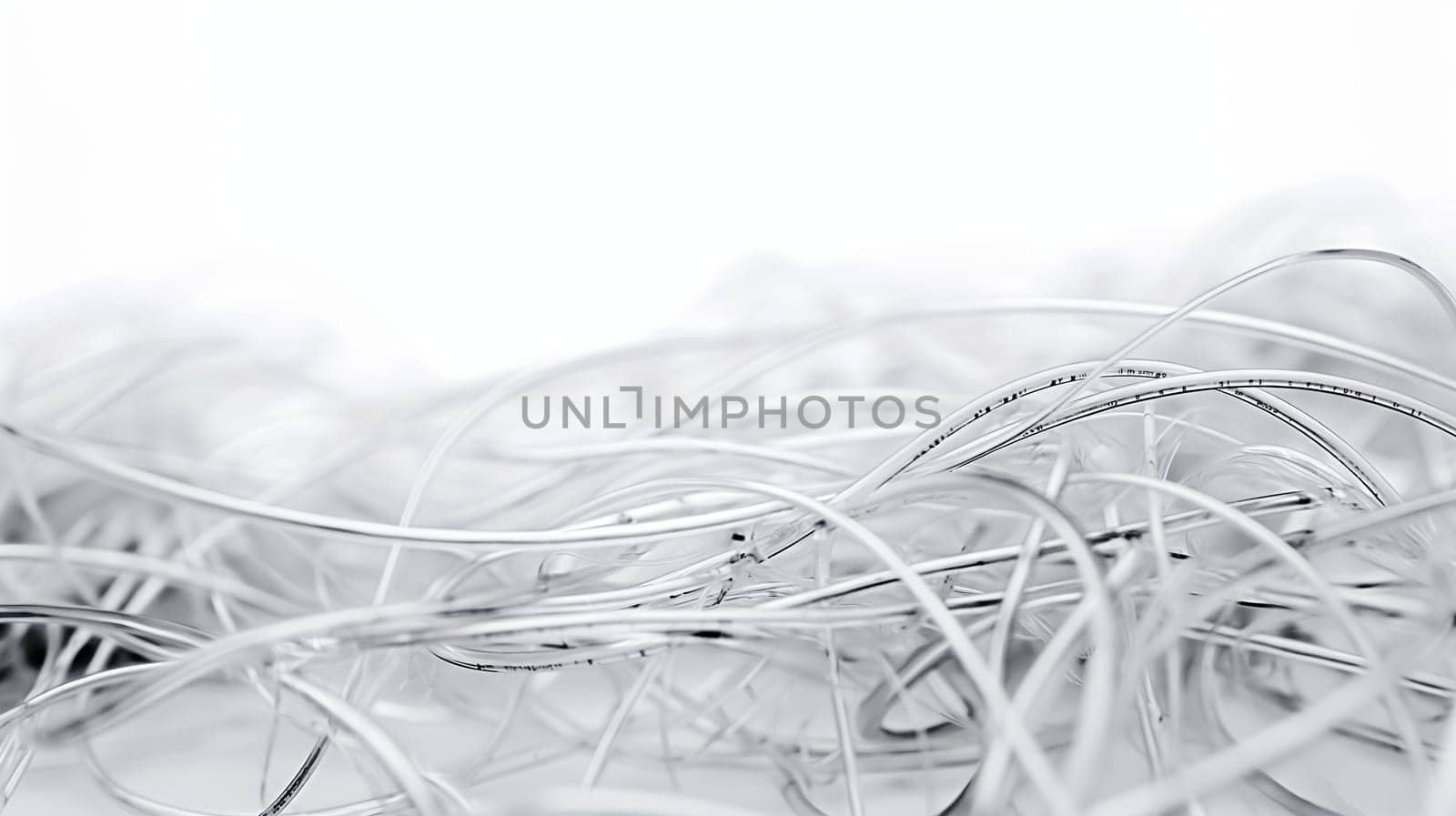 Close-Up of Silver Metal wires in Soft Focus by chrisroll