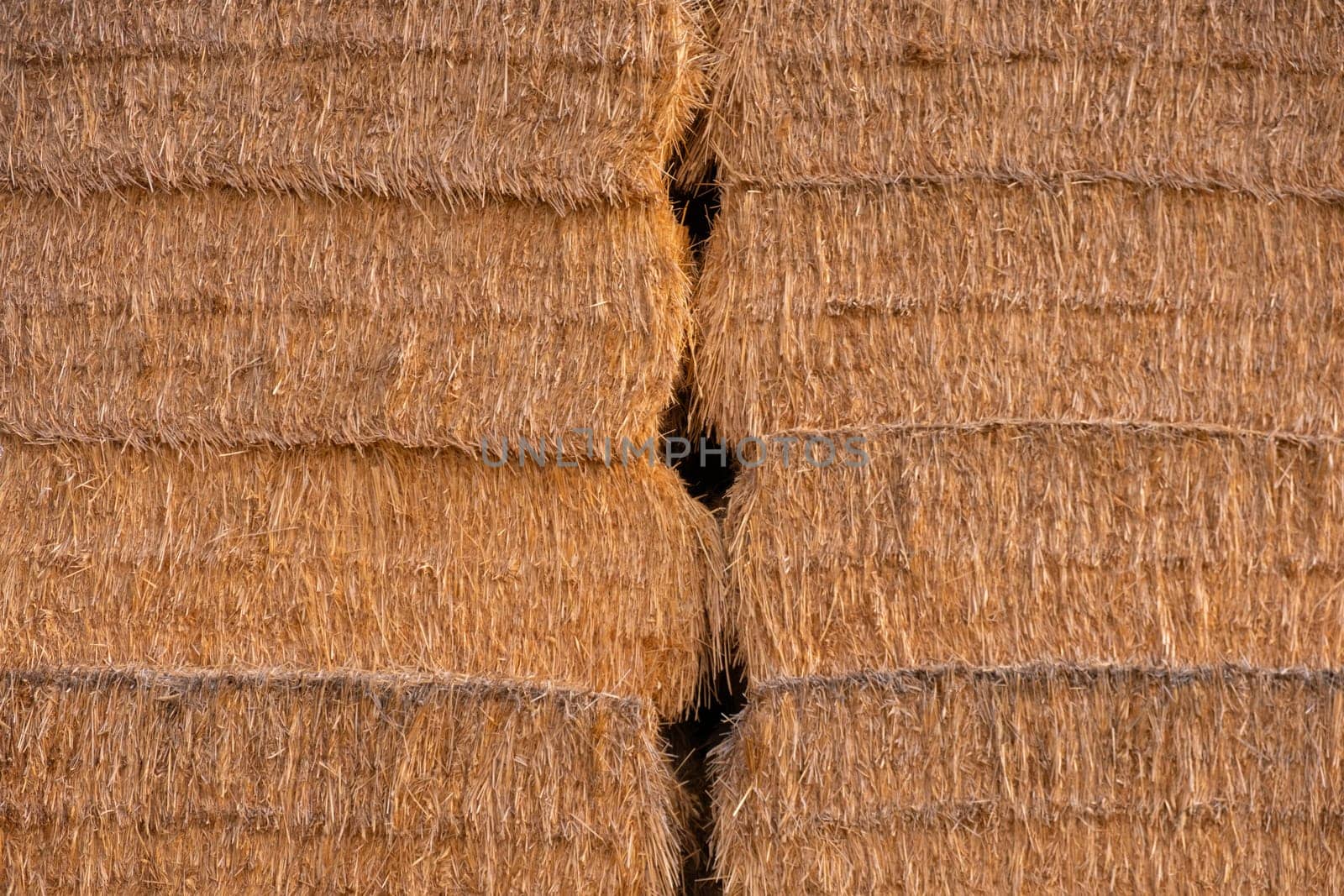 stack of yellow hay straw bales background alfalfa horizontal by bRollGO