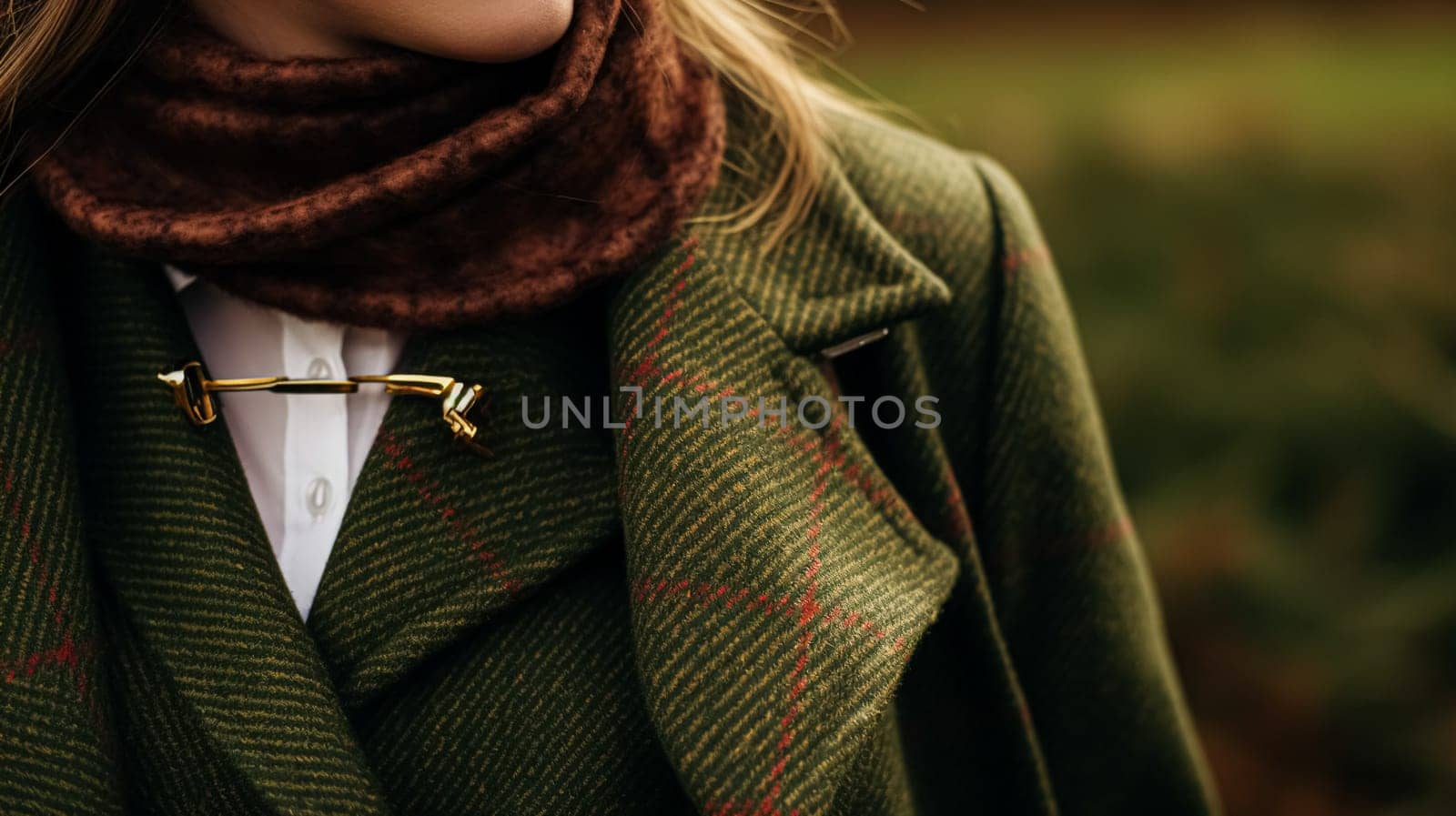 Womenswear autumn winter clothing and accessory collection in the English countryside fashion style, classic look inspiration