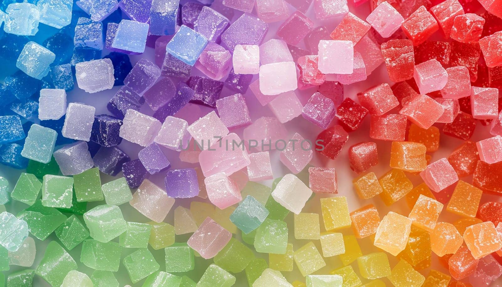 rainbow colorful topping sugar background. ai generative.