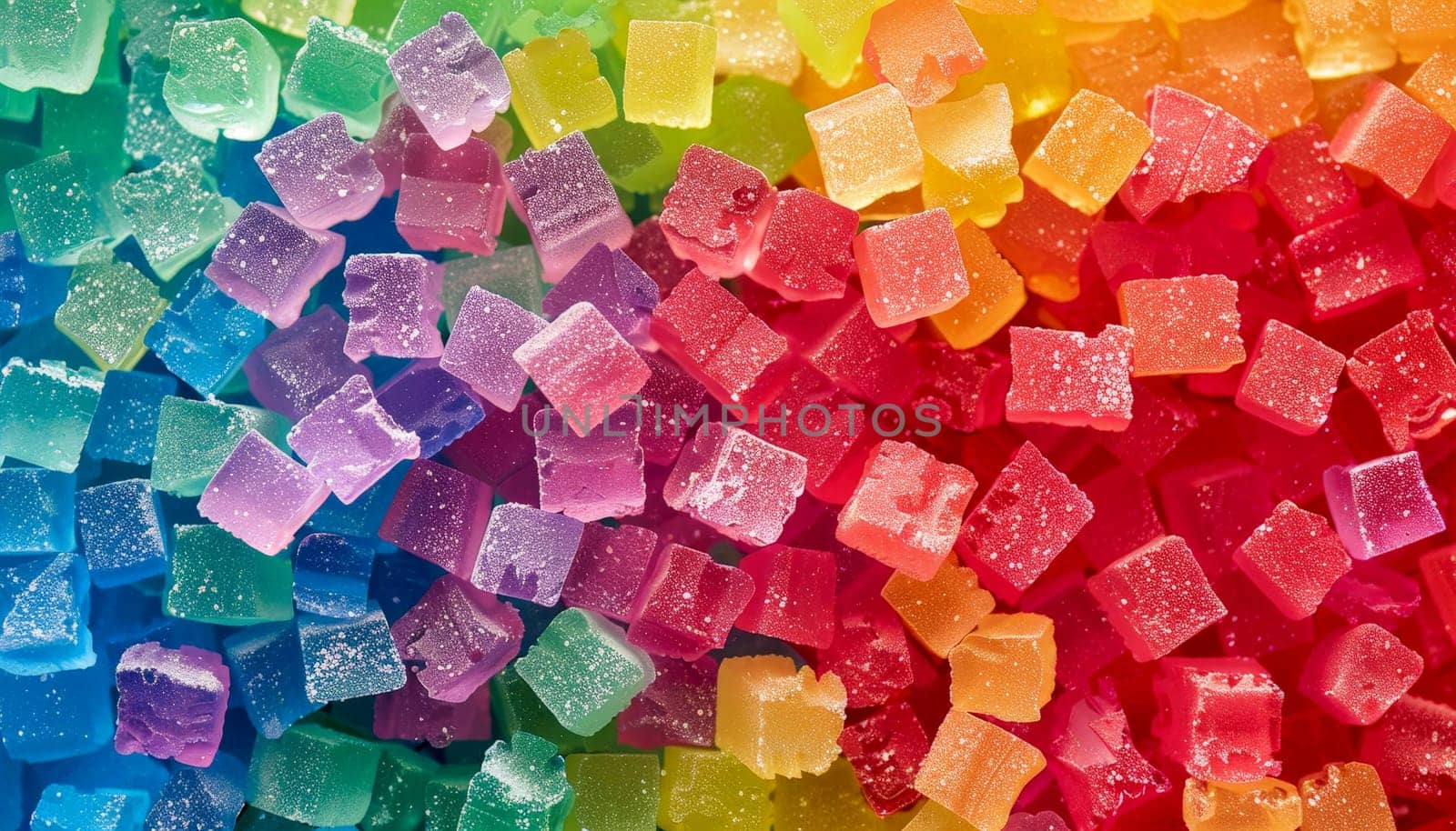 rainbow colorful topping sugar background. ai generative.