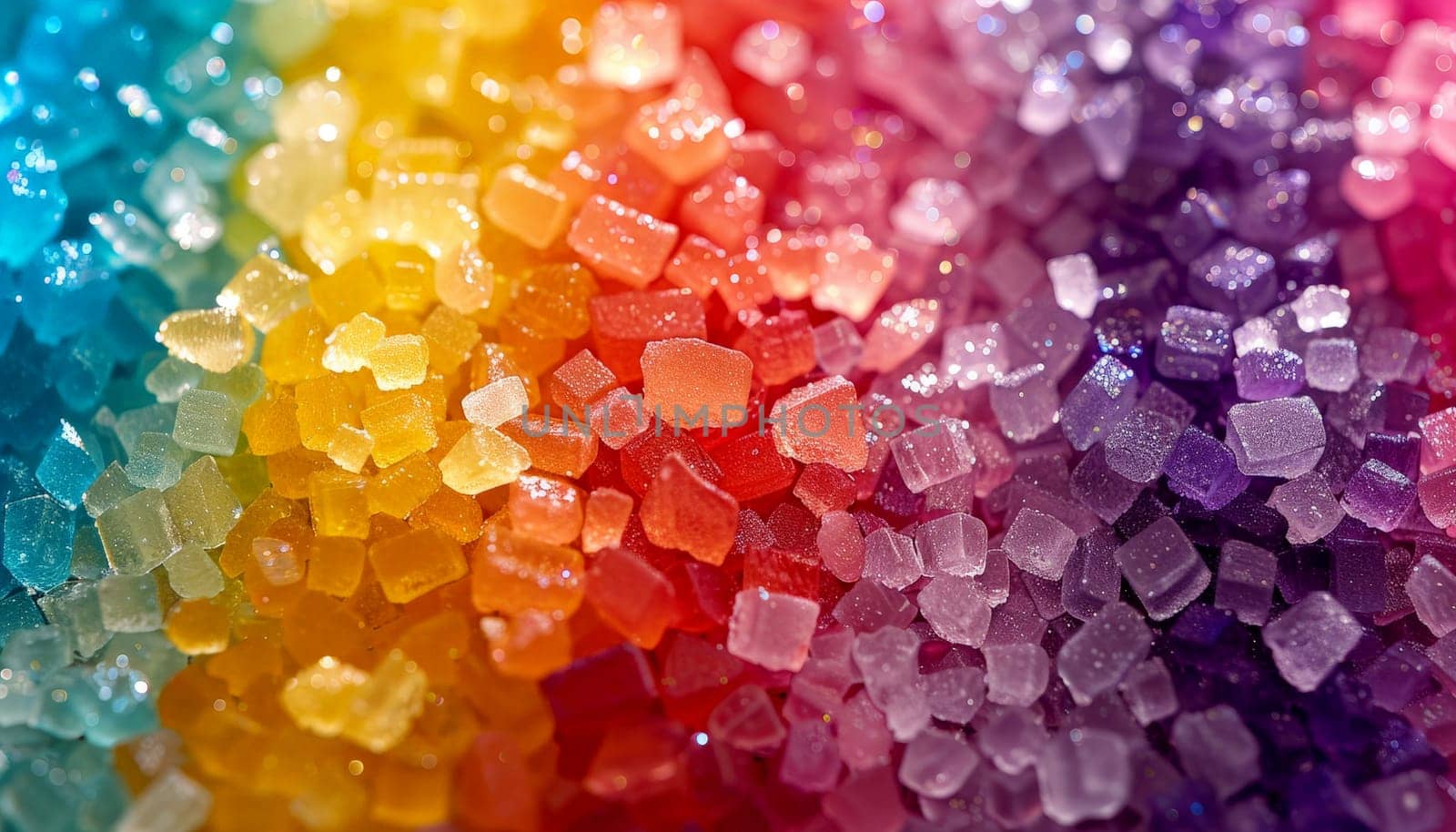 rainbow colorful topping sugar background. ai generative by matamnad
