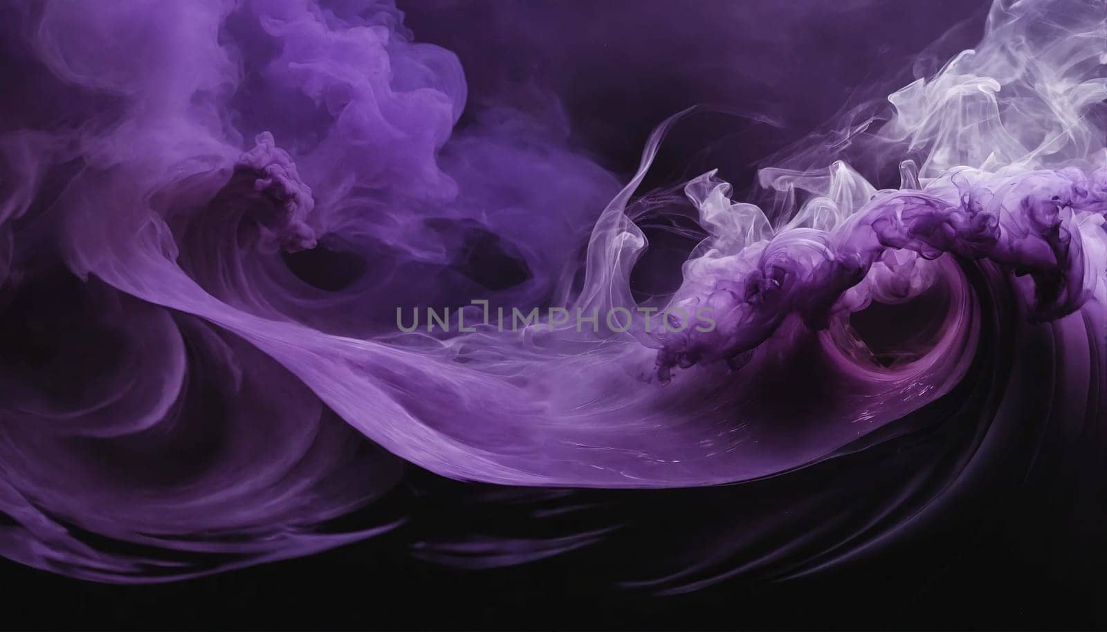 Purple wave of smoke. Abstraction. Generative AI by gordiza