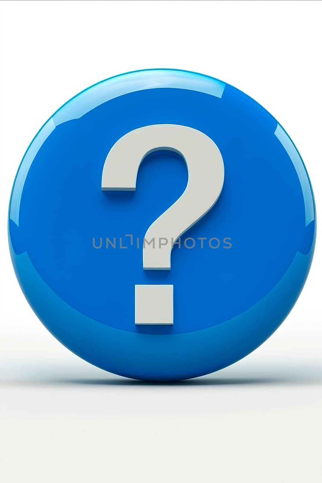 A blue and white question mark. The blue color of the question mark is very bright and the white color is very light. Generative AI