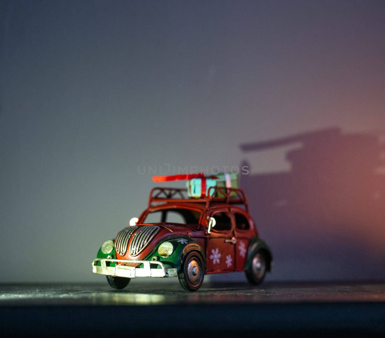 small toy car model. metal kids christmas car by Pukhovskiy