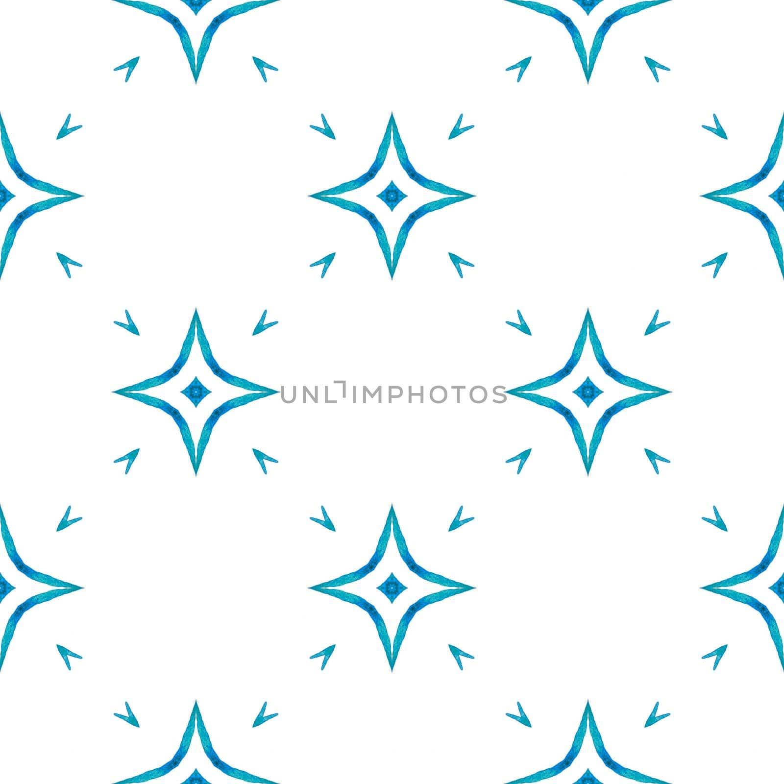 Mosaic seamless pattern. Blue brilliant boho chic by beginagain