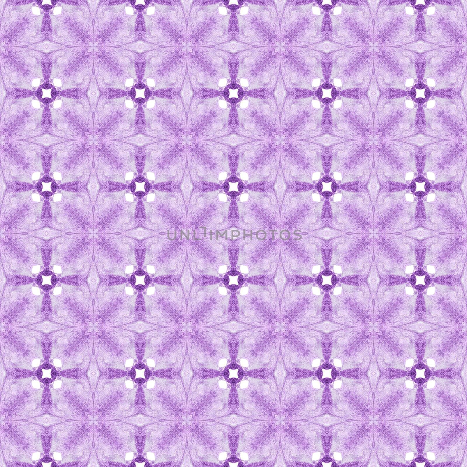 Summer exotic seamless border. Purple incredible boho chic summer design. Textile ready vibrant print, swimwear fabric, wallpaper, wrapping. Exotic seamless pattern.