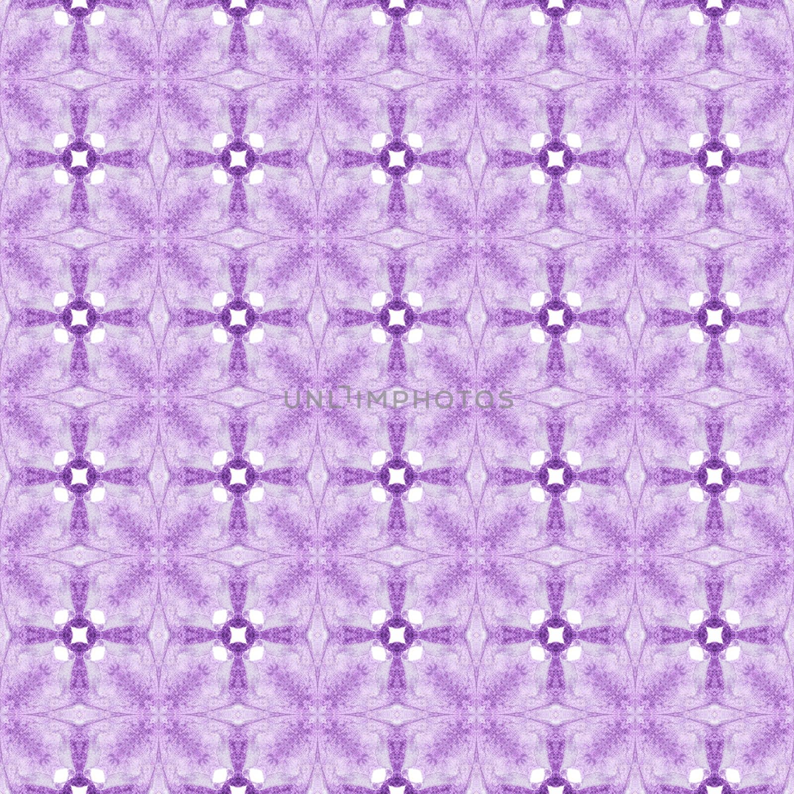 Summer exotic seamless border. Purple incredible boho chic summer design. Textile ready vibrant print, swimwear fabric, wallpaper, wrapping. Exotic seamless pattern.