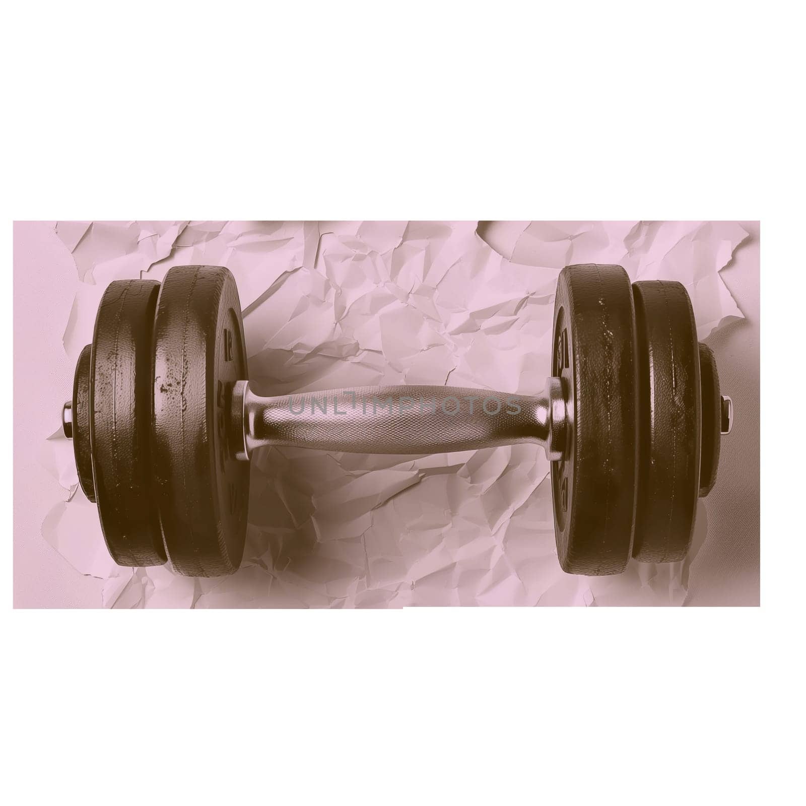 Gym dumbbell cut out image by Dustick