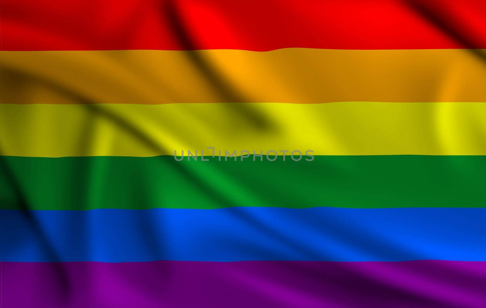 LGBT flag covering the frame is waving in the wind by Sonat