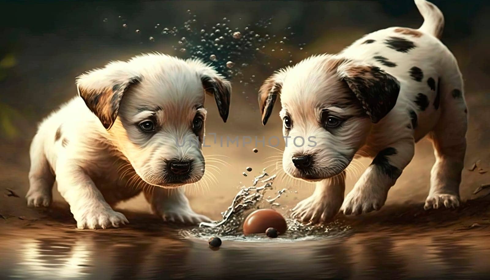 puppies are playing. by yanadjana
