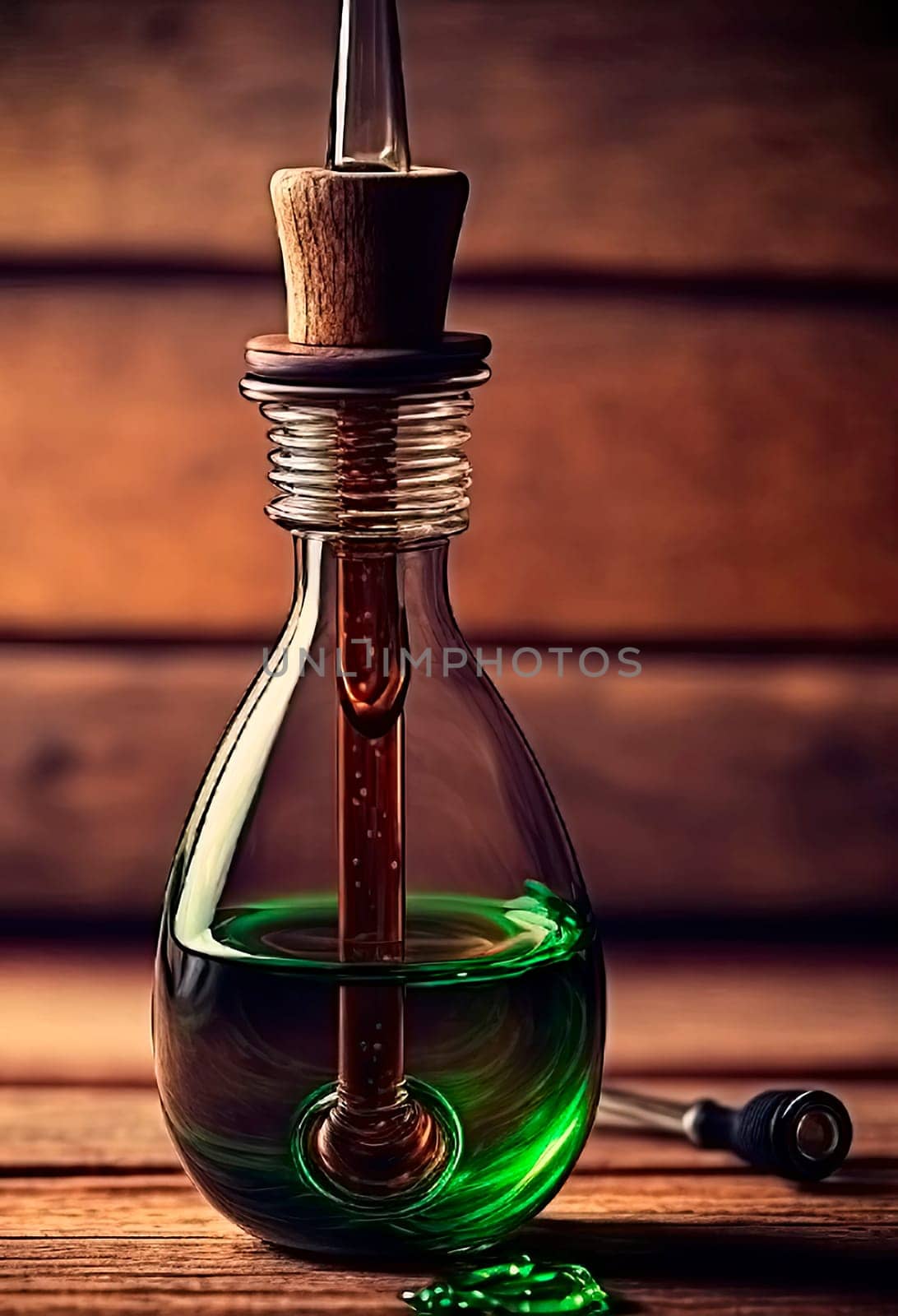 essential oil in a bottle. by yanadjana