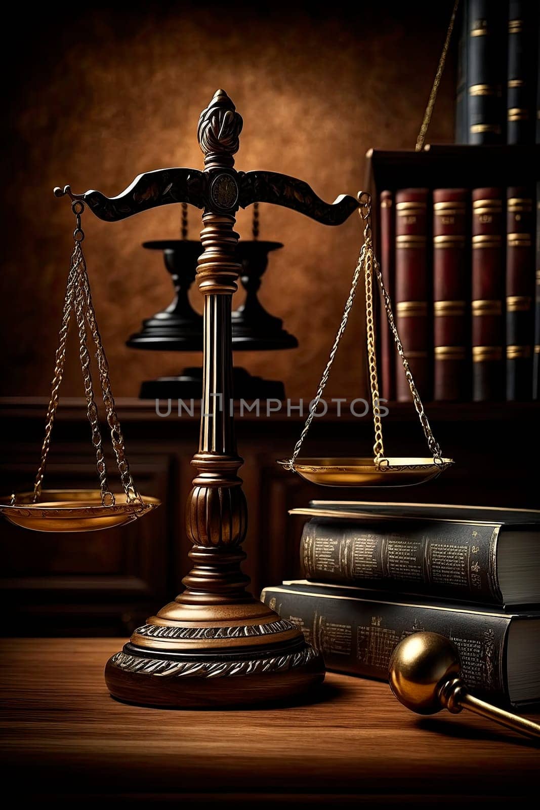 court justice scales gavel . by yanadjana
