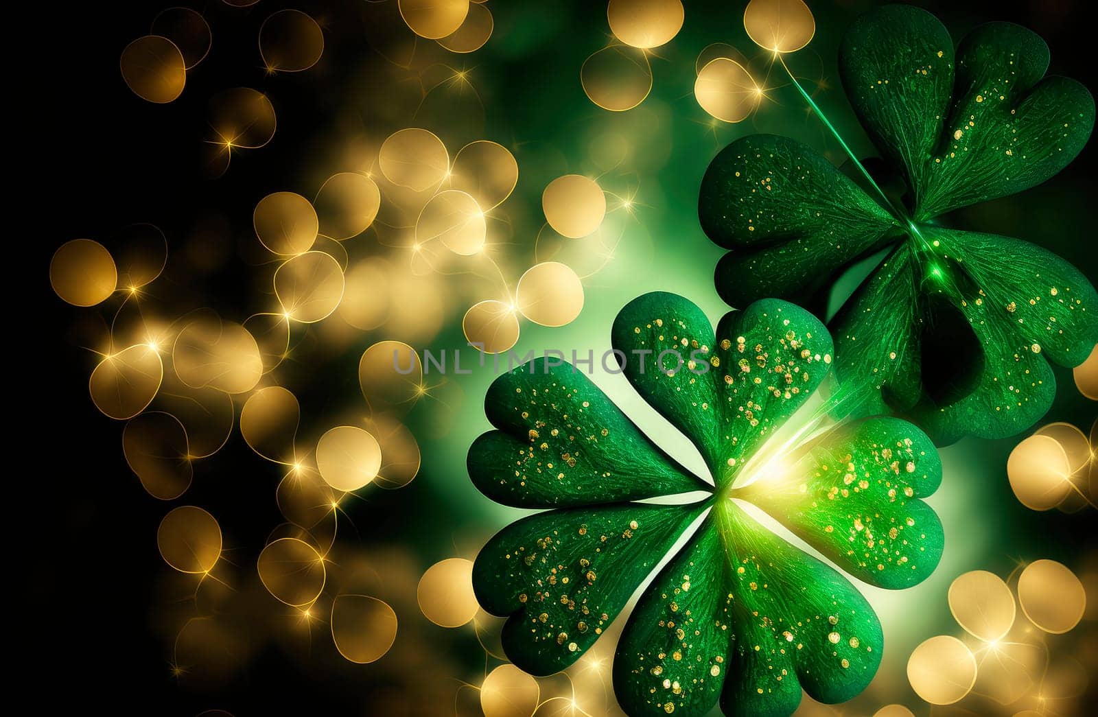 St. Patrick's Day clover background. by yanadjana