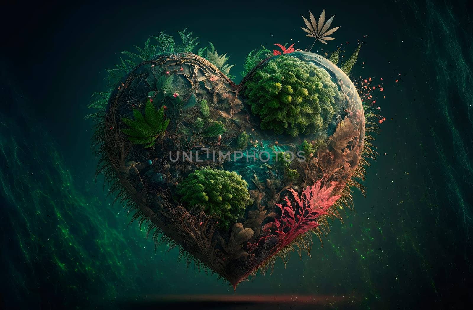 The heart is a beautiful nature plant. by yanadjana