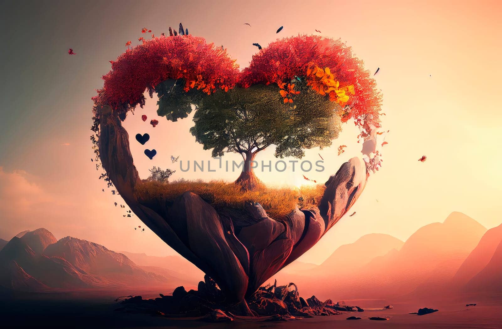 Nature heart beautiful background. by yanadjana