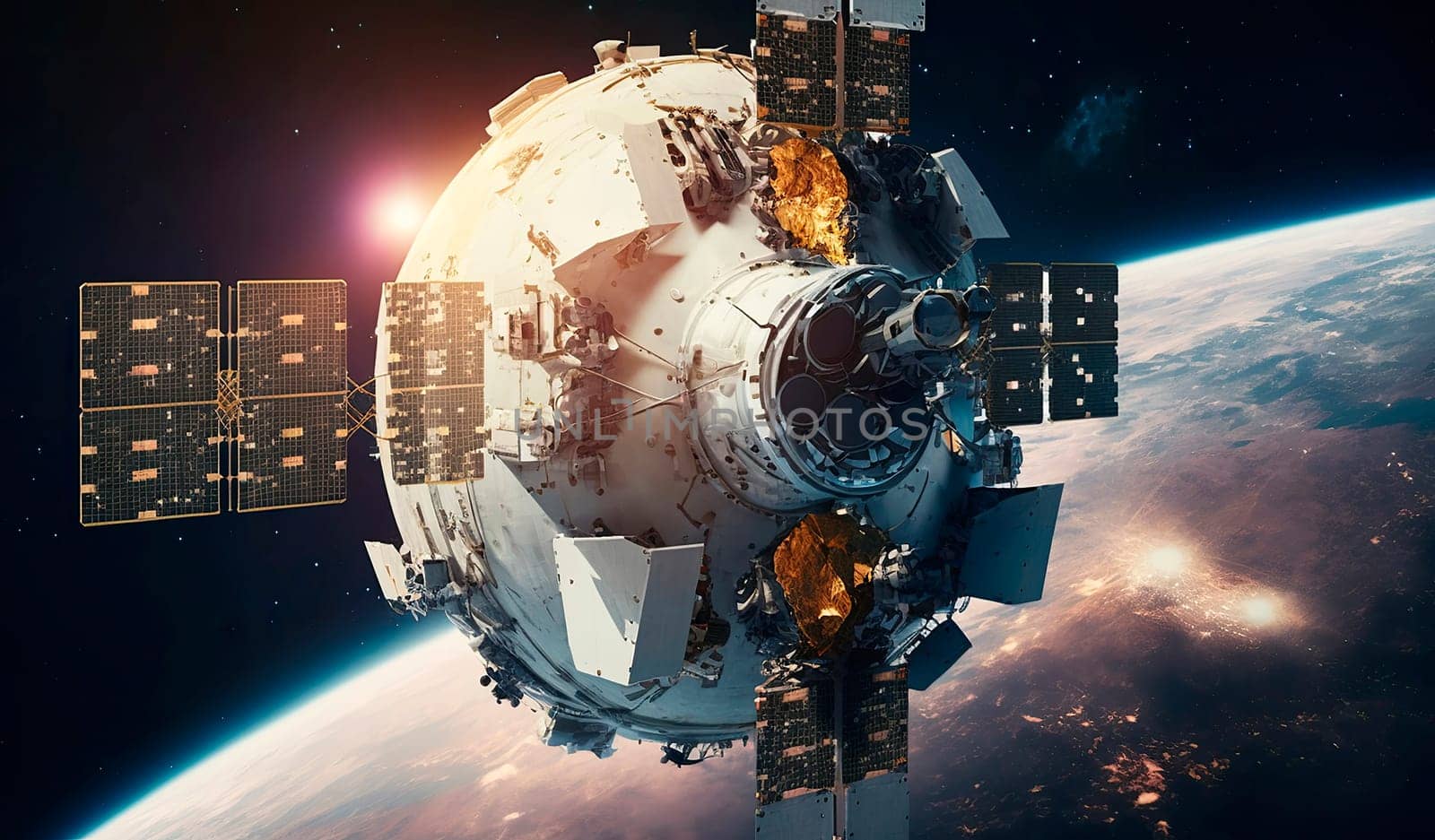 satellite in space. by yanadjana