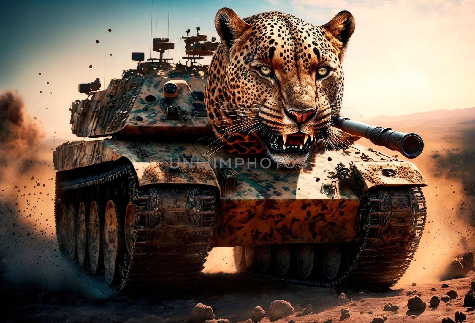 Tanks war transport military leopard. Generative AI,