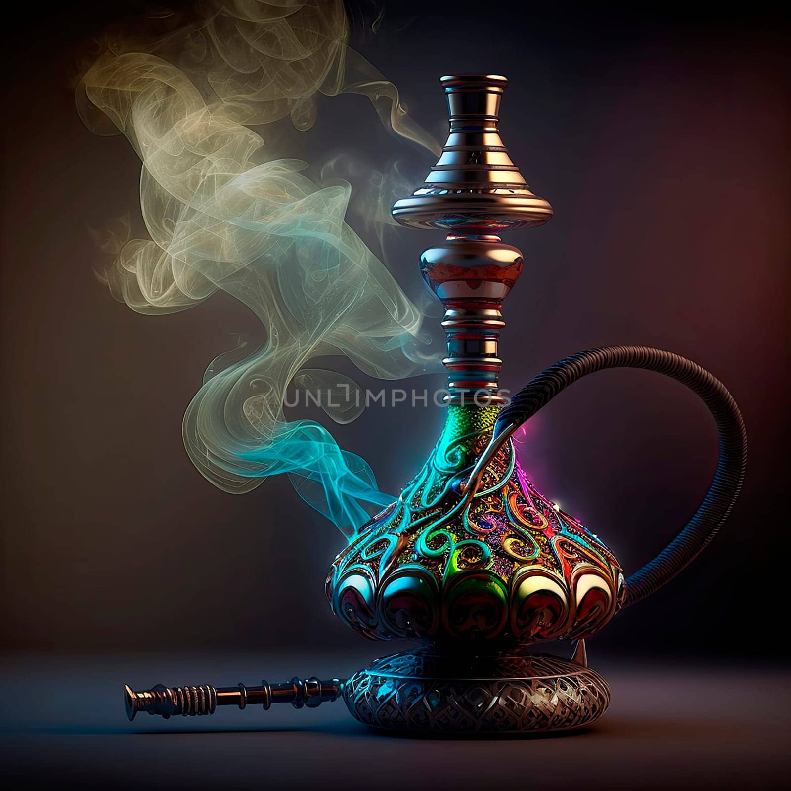 hookah smoke on the table. by yanadjana