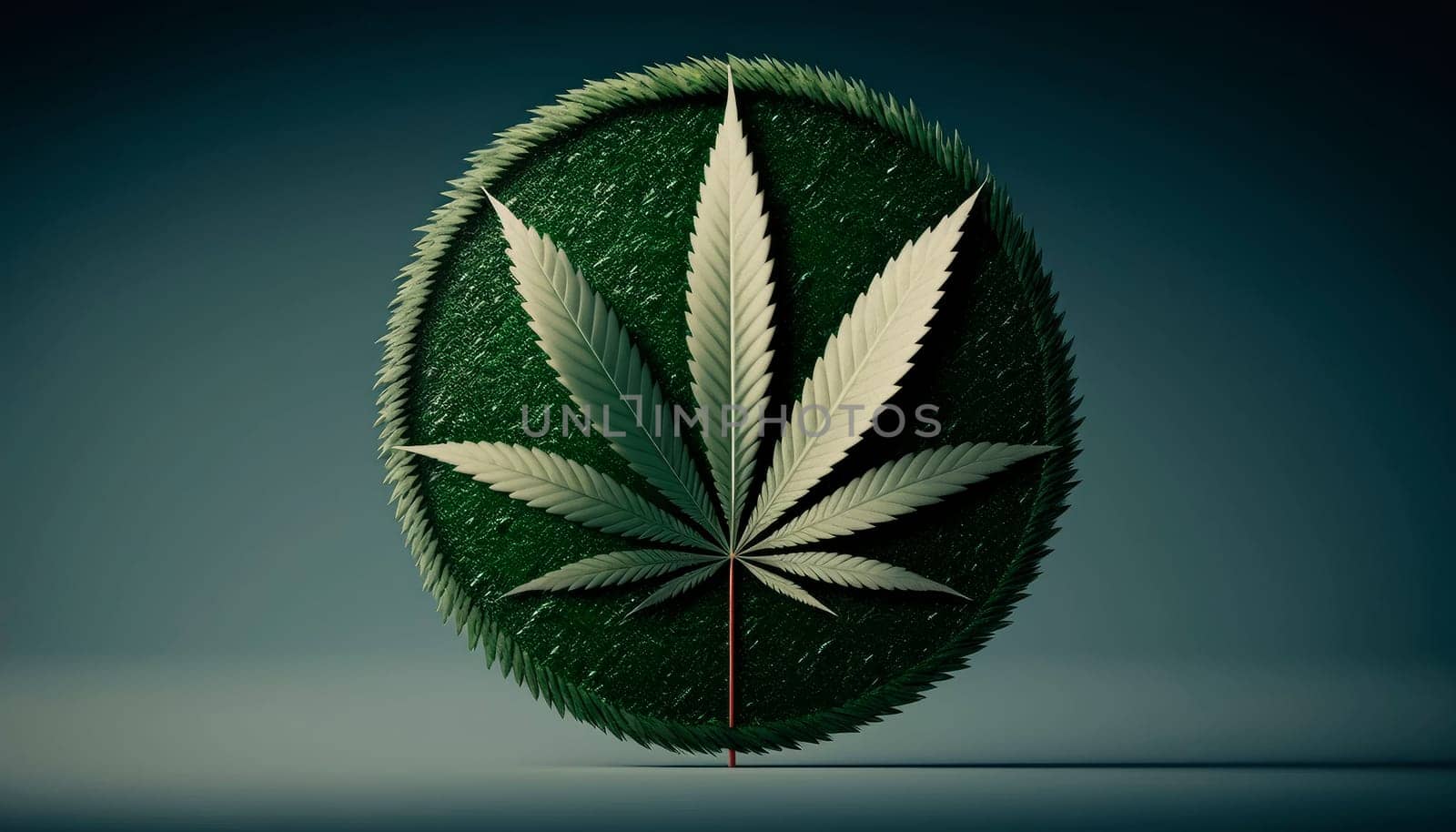 leafy cannabis leaves. Generative AI,