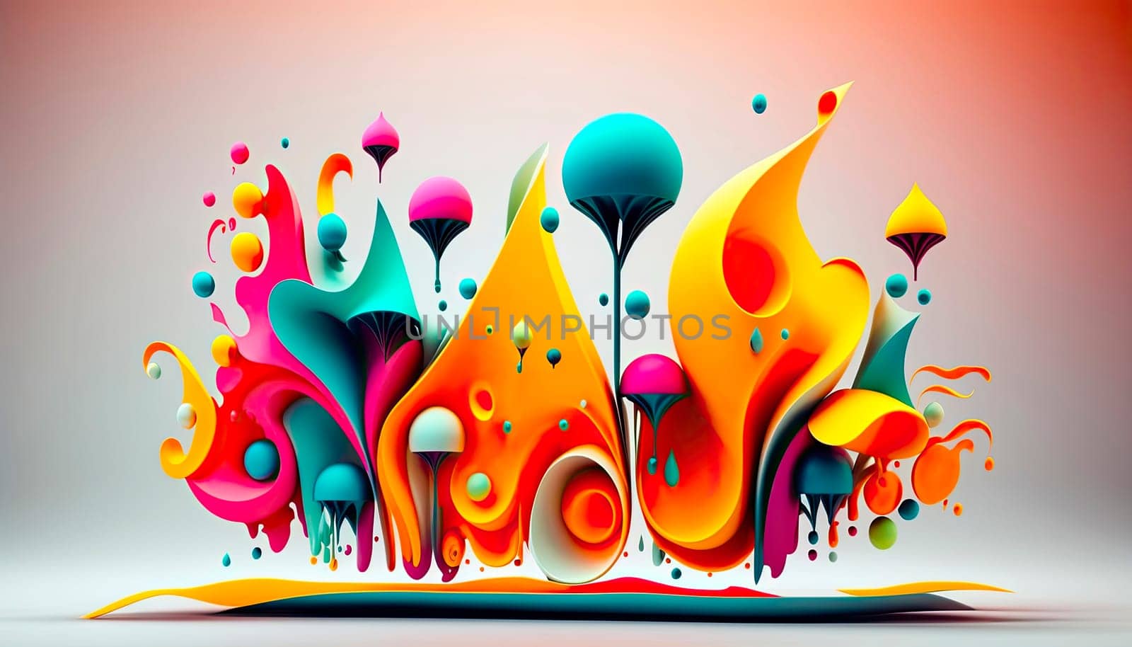 splash of colorful paints happiness abstraction. by yanadjana