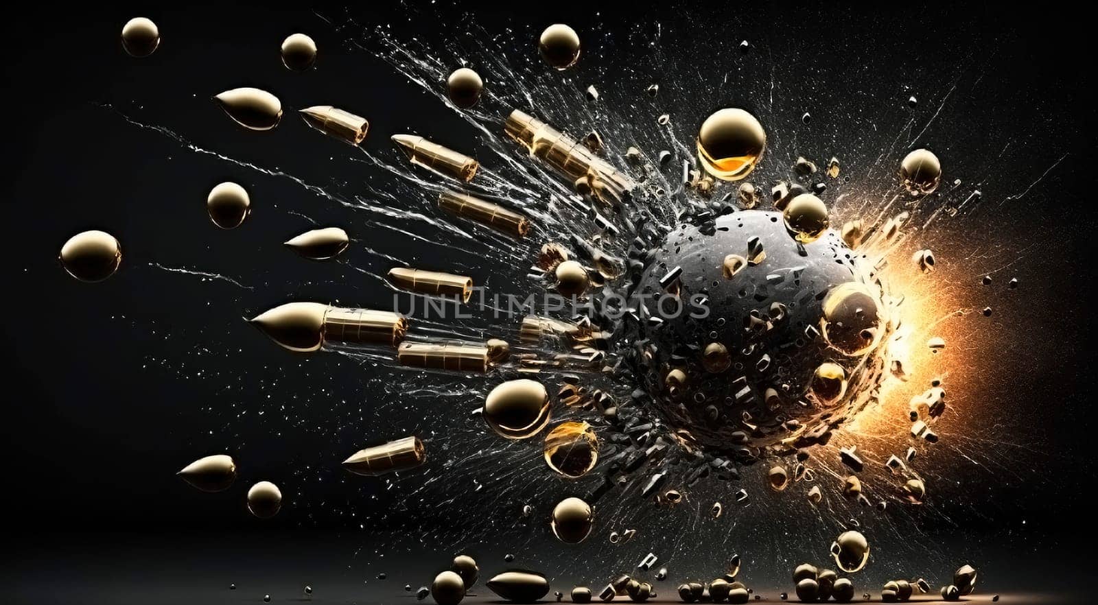 pistol and machine gun bullets. by yanadjana
