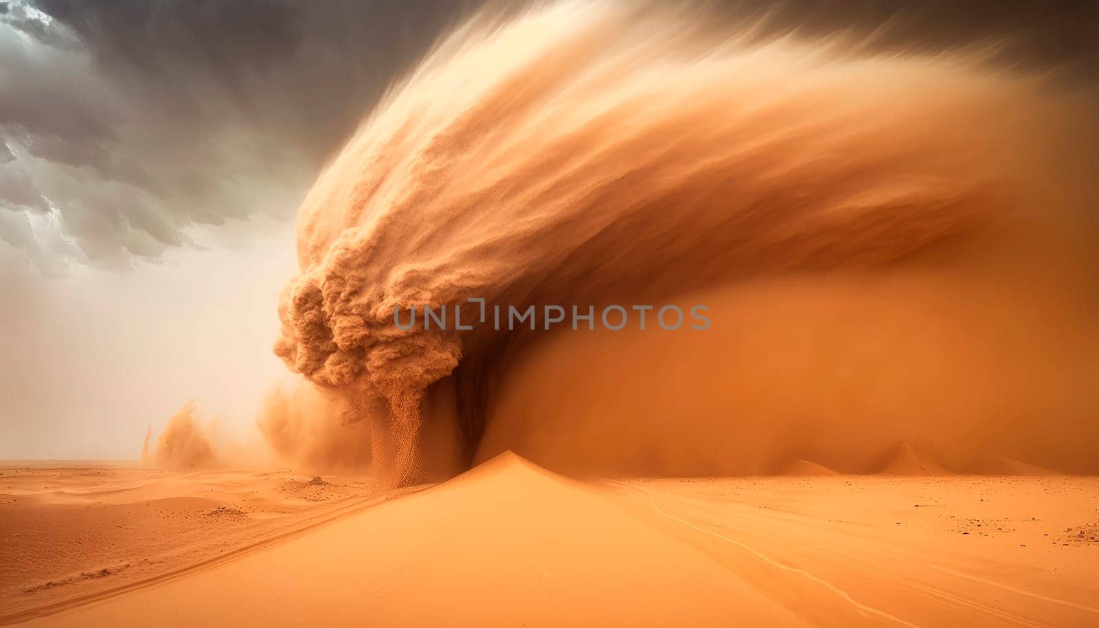 sandstorm in the desert. by yanadjana