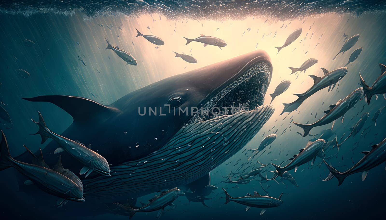 big whale in the sea. by yanadjana