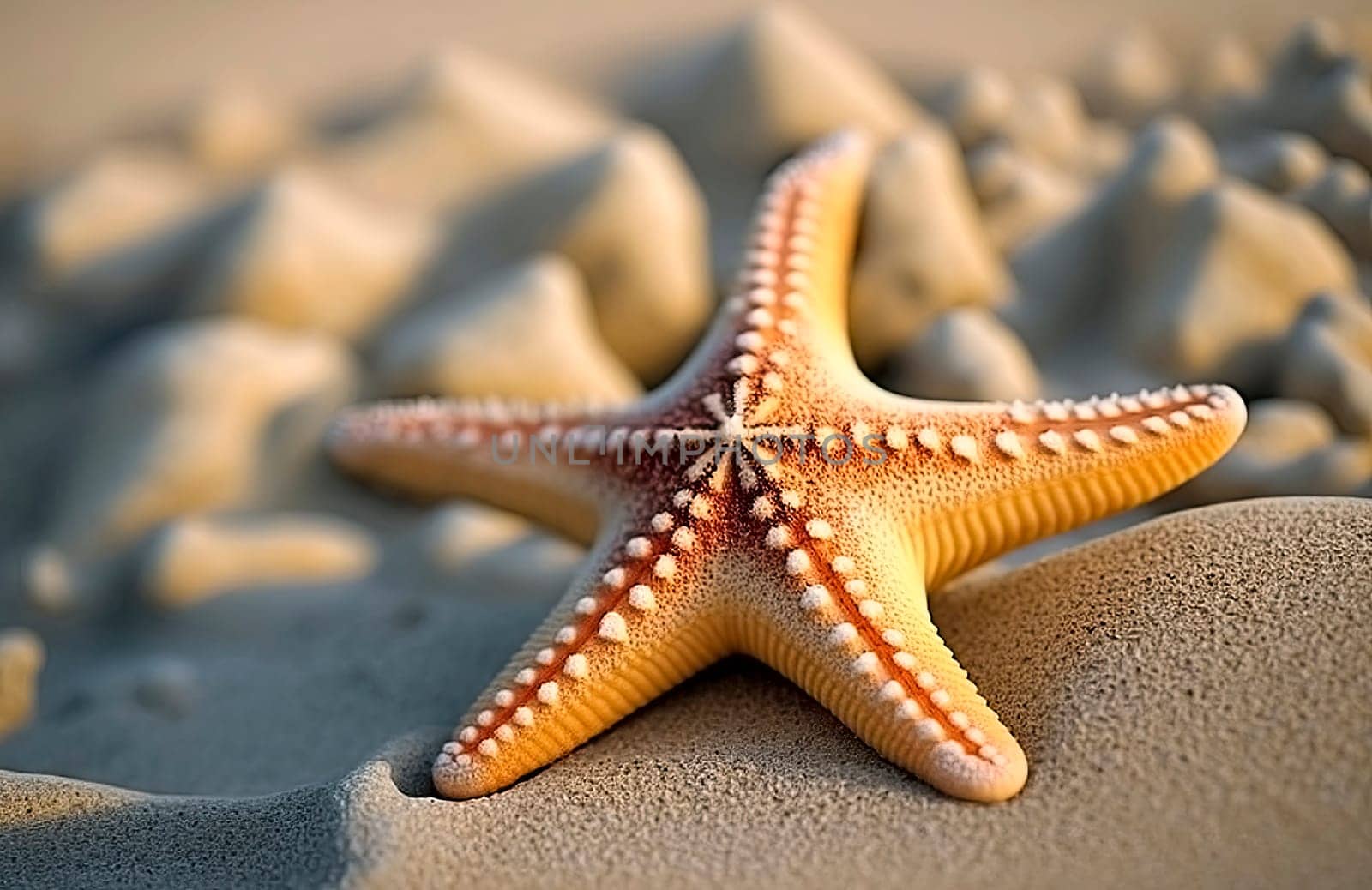 starfish on the beach in the sea. by yanadjana