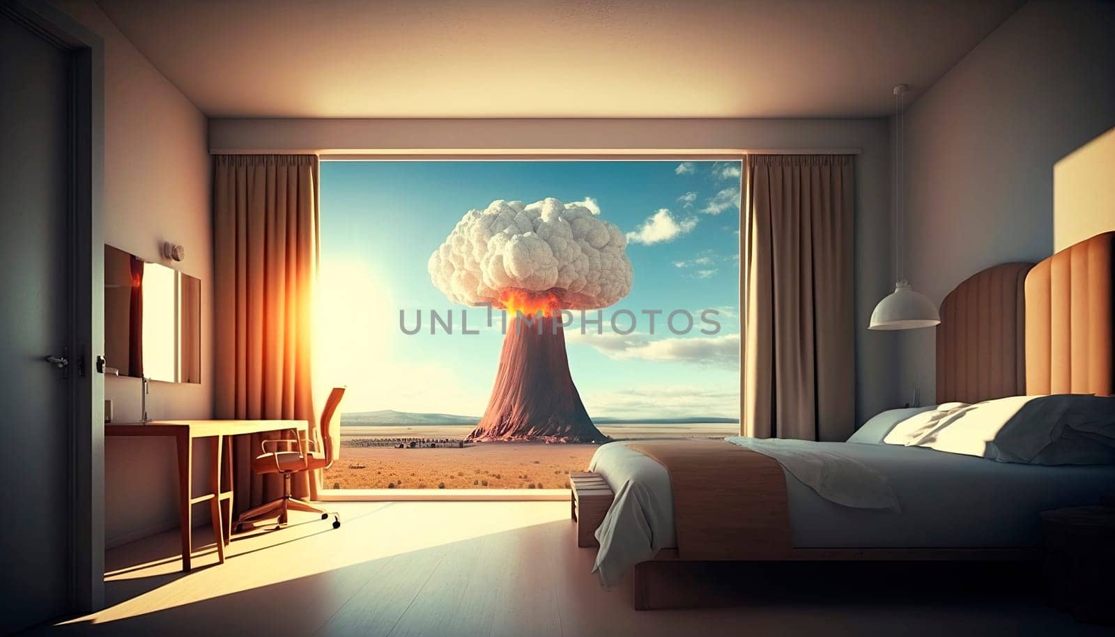 room view from the window atomic explosion. by yanadjana