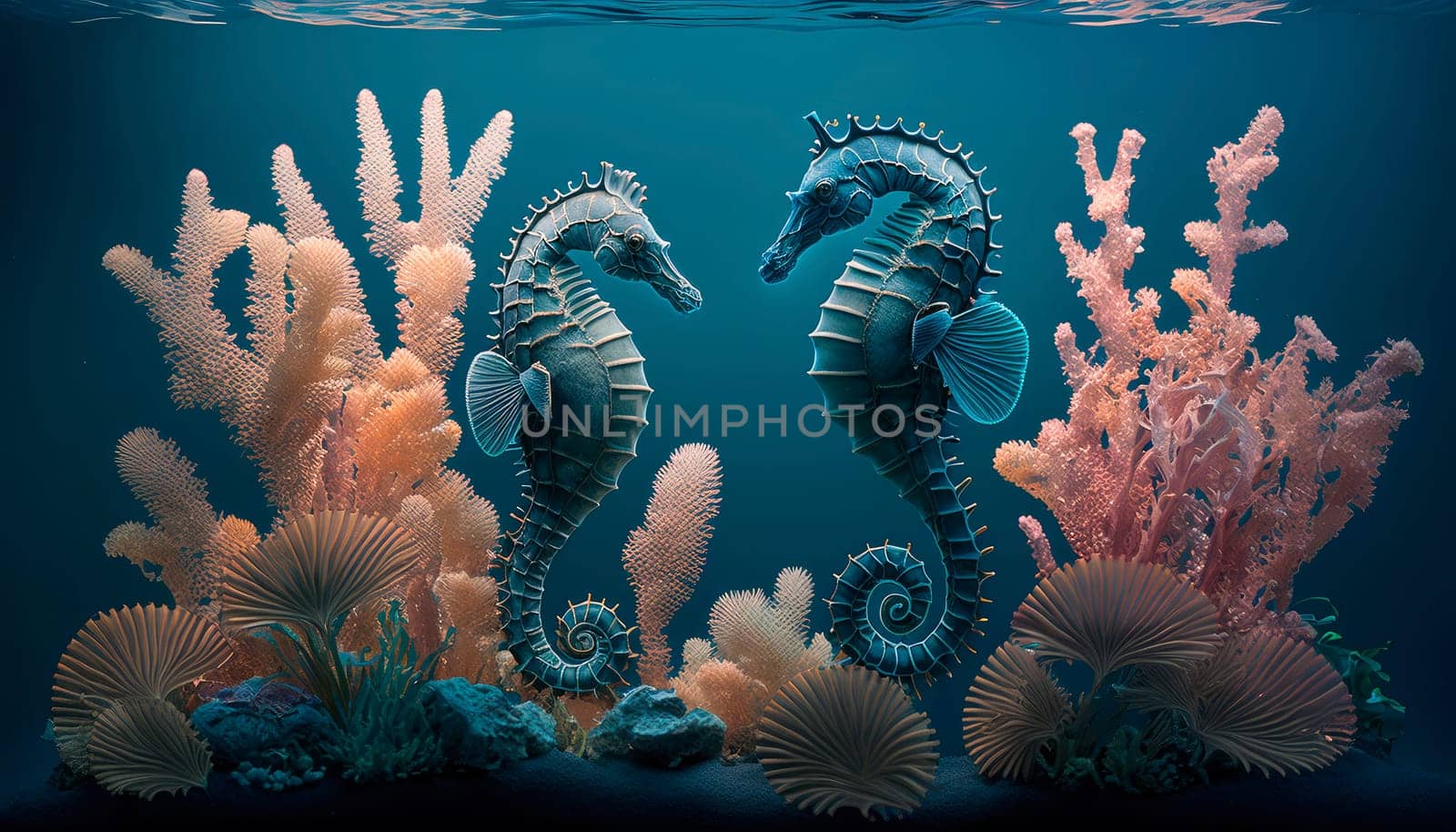 sea horses in the sea. by yanadjana