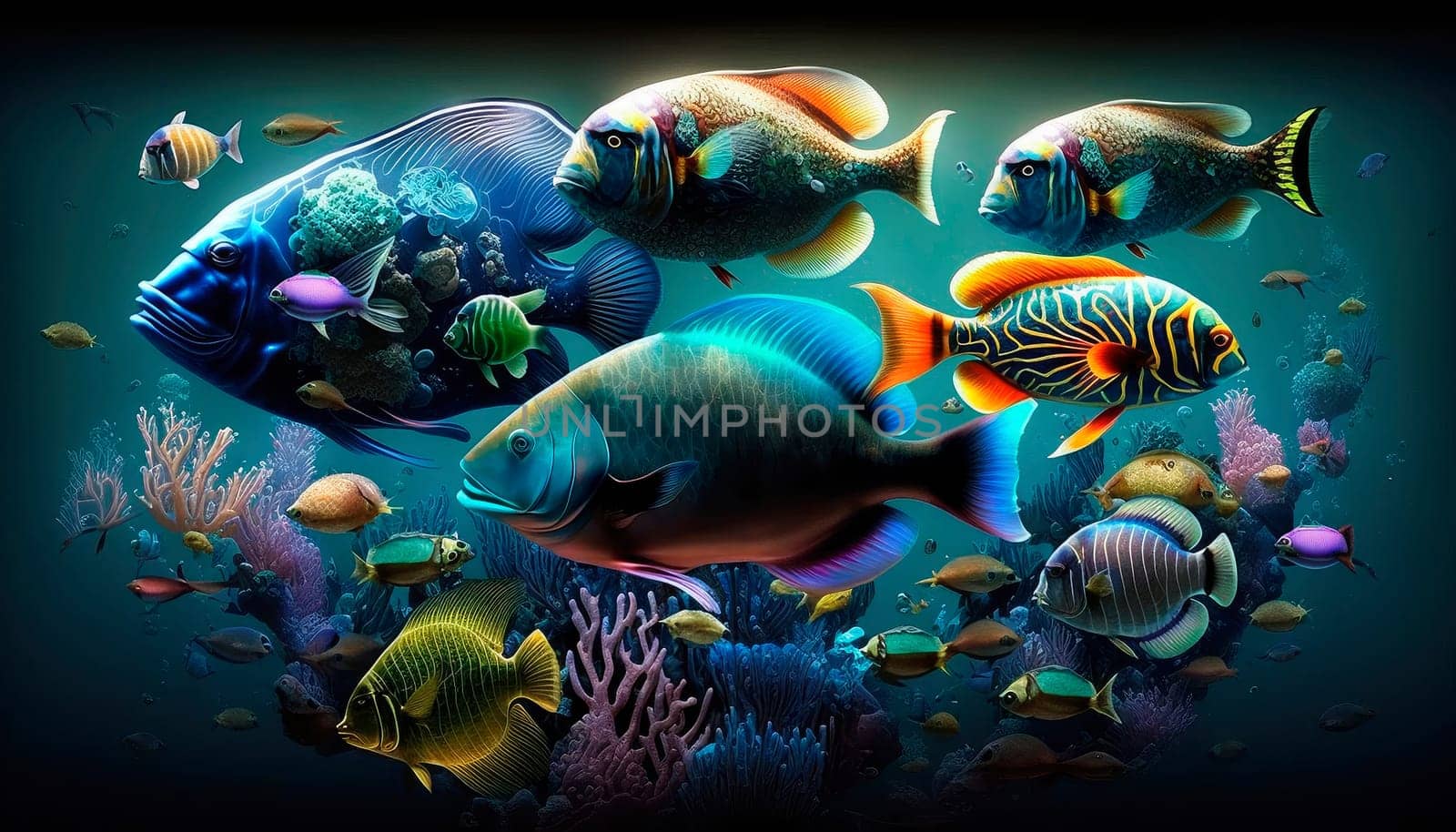 underwater world of fish and corals. by yanadjana
