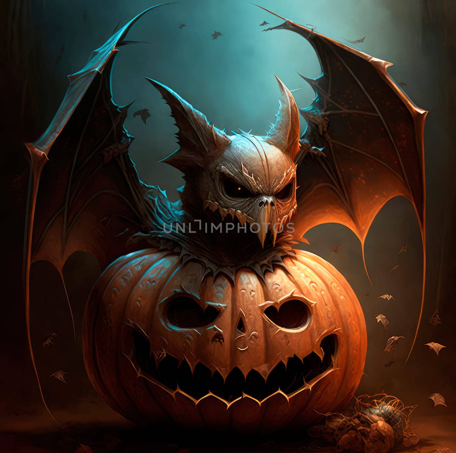 Halloween beautifully scary postcard. by yanadjana