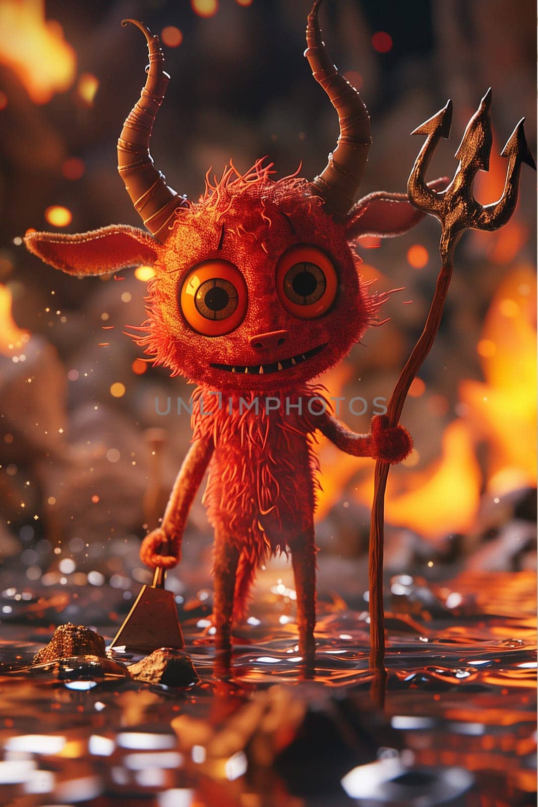 Cartoon Character With Big Eyes Holding a Stick by Sd28DimoN_1976