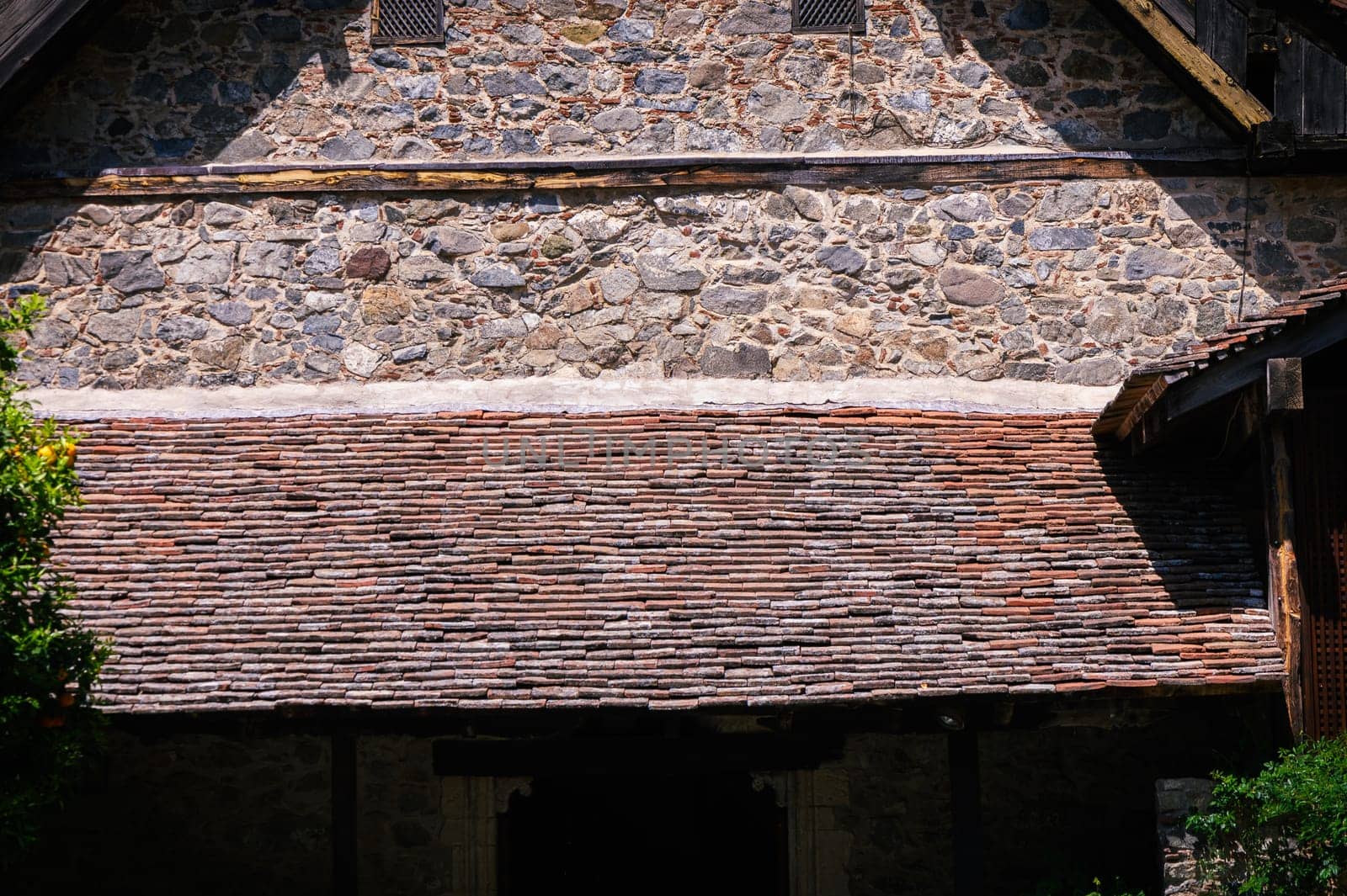 old tiles on the roof as a background 3