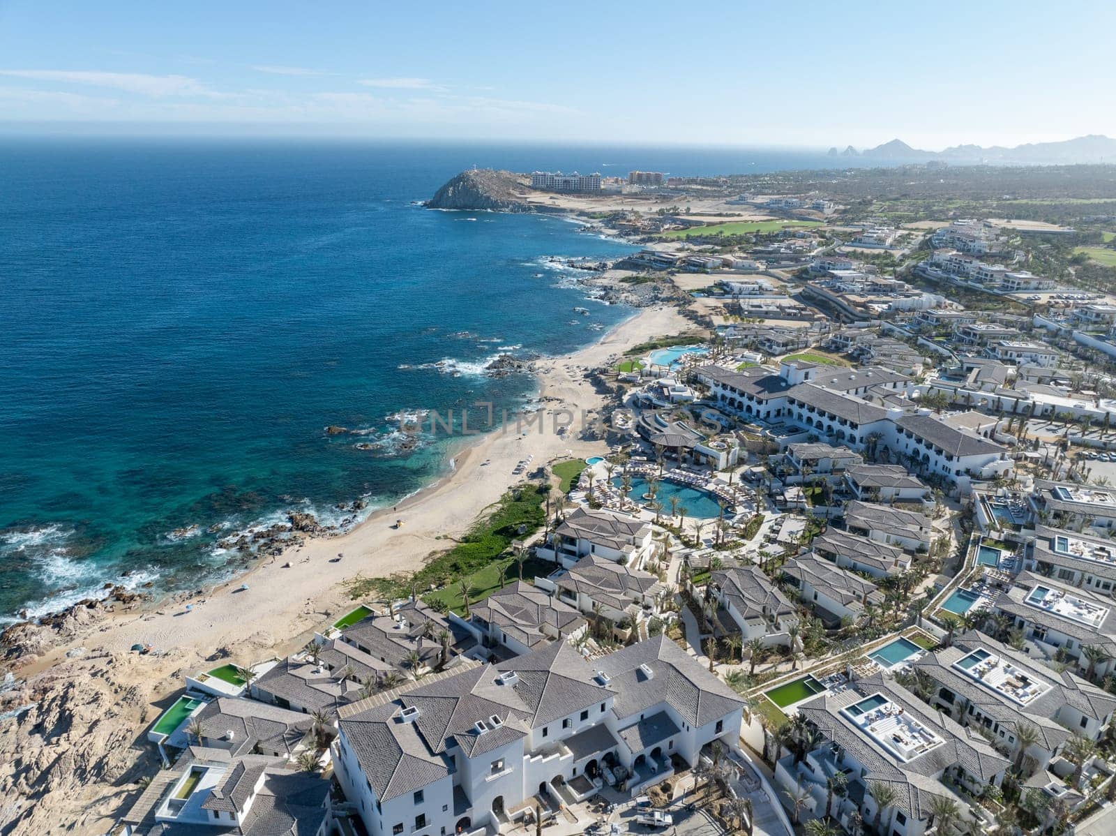 Aerial view of beach in Cabo San Jose, Baja California Sur, Mexico by Bonandbon