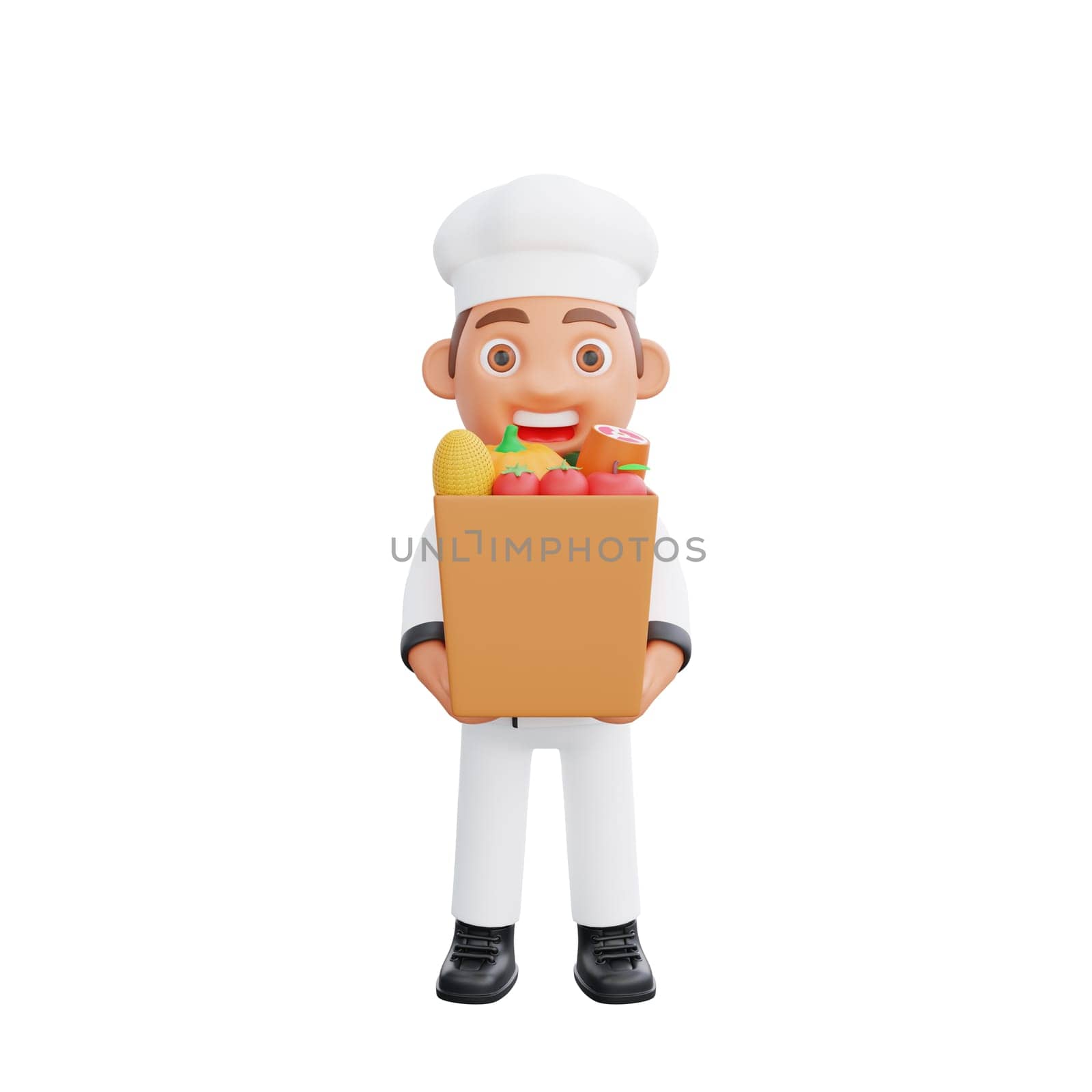 3D illustration of a chef cartoon character design by Rahmat_Djayusman