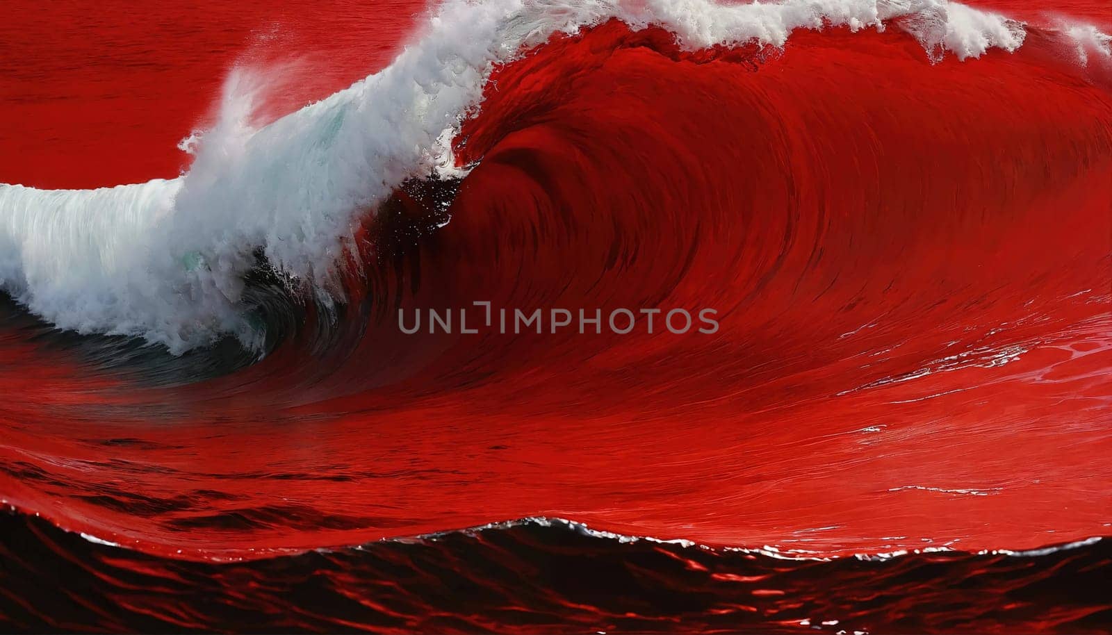 Red wave. Abstraction. Generative AI by gordiza