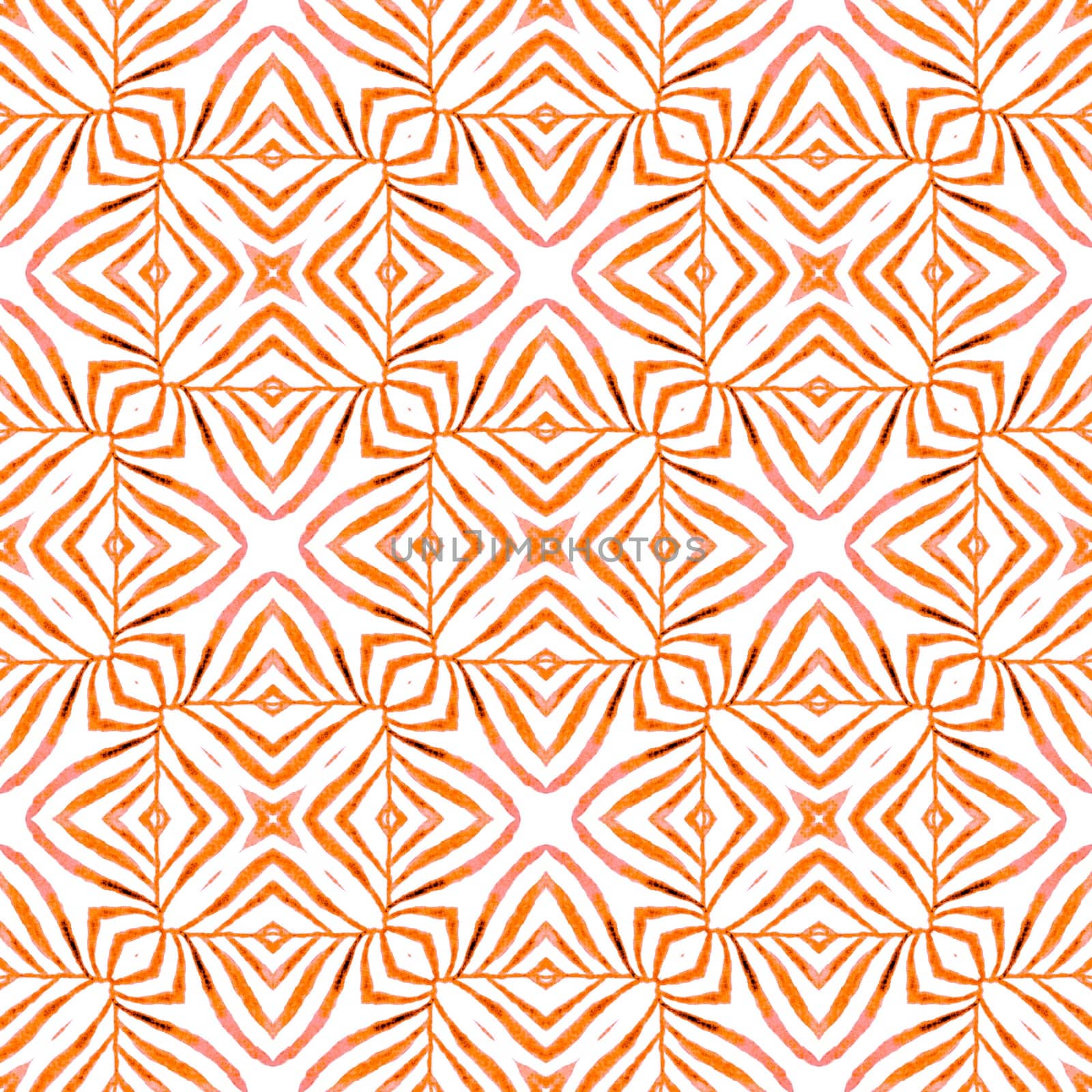 Repeating striped hand drawn border. Orange majestic boho chic summer design. Striped hand drawn design. Textile ready creative print, swimwear fabric, wallpaper, wrapping.