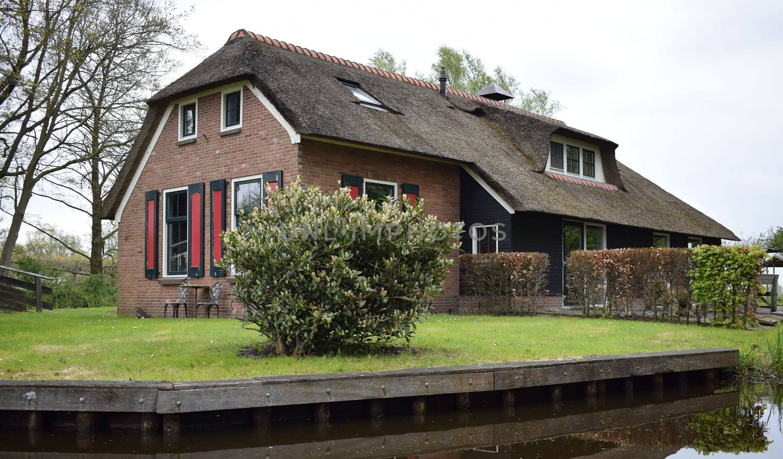 GIETHOORN, NATHERLANDS, April, 27, 2024, Beautiful village much loved by tourists. High quality photo