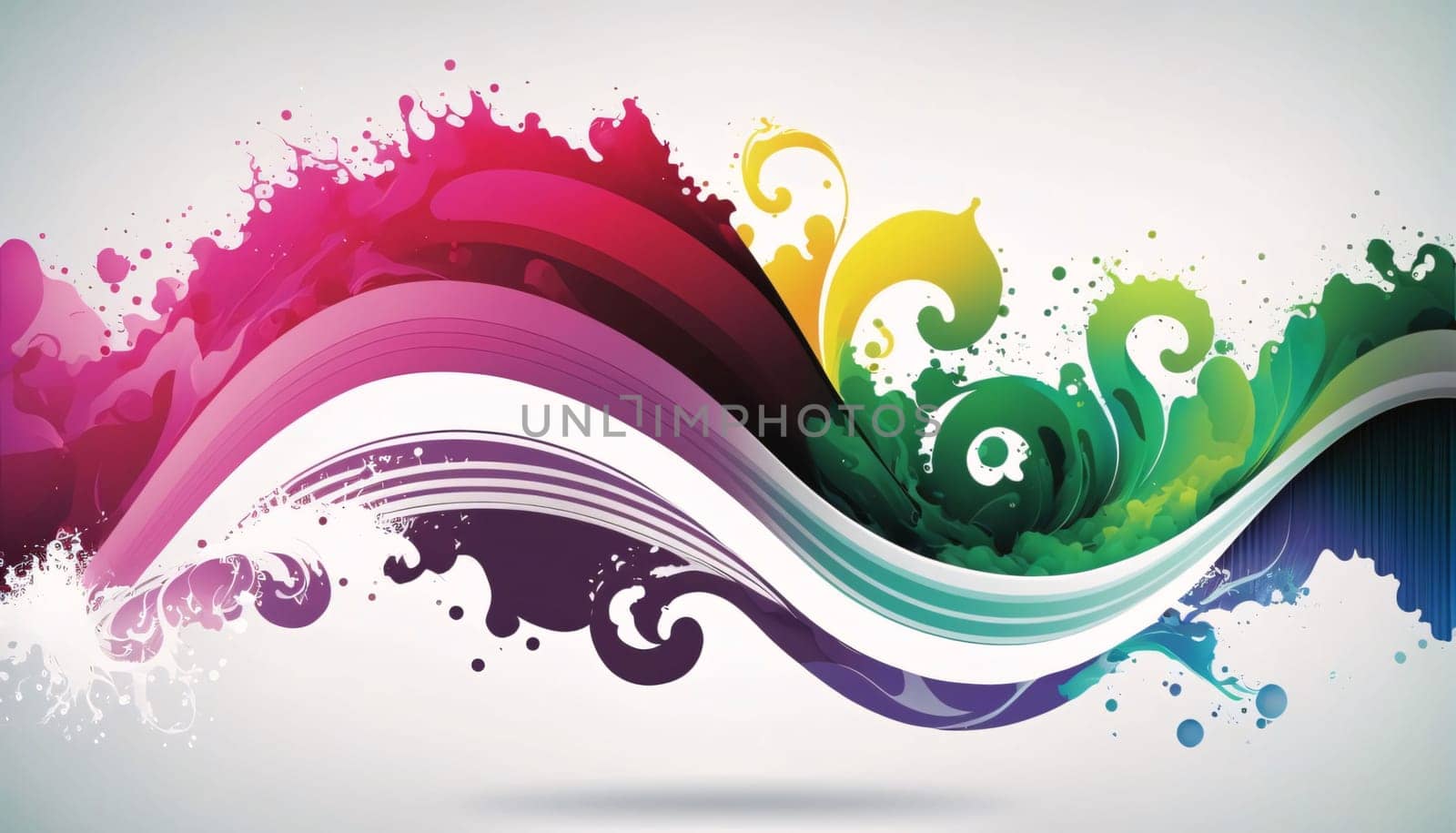 abstract colorful wave background, vector illustration eps10 file. by ThemesS