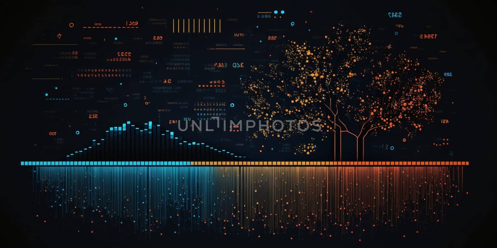 Abstract technology background. Vector Illustration. Network connection concept. Futuristic user interface. by ThemesS