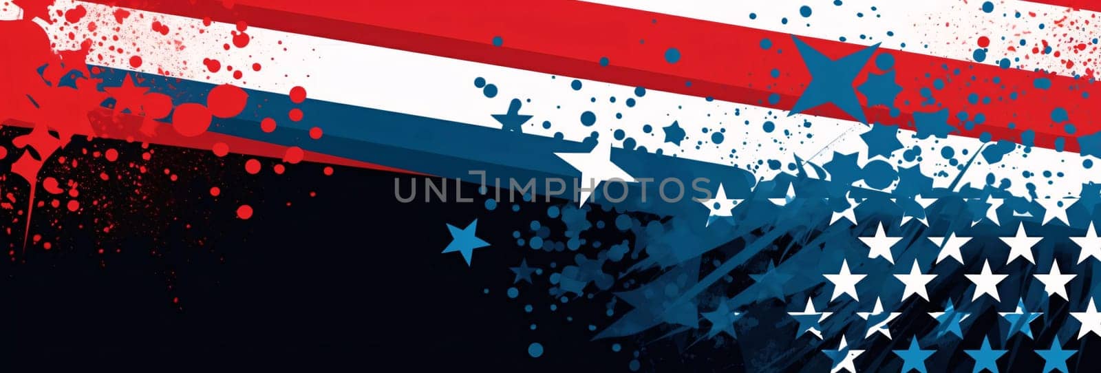 USA flag in grunge style. Vector illustration for your design. by ThemesS