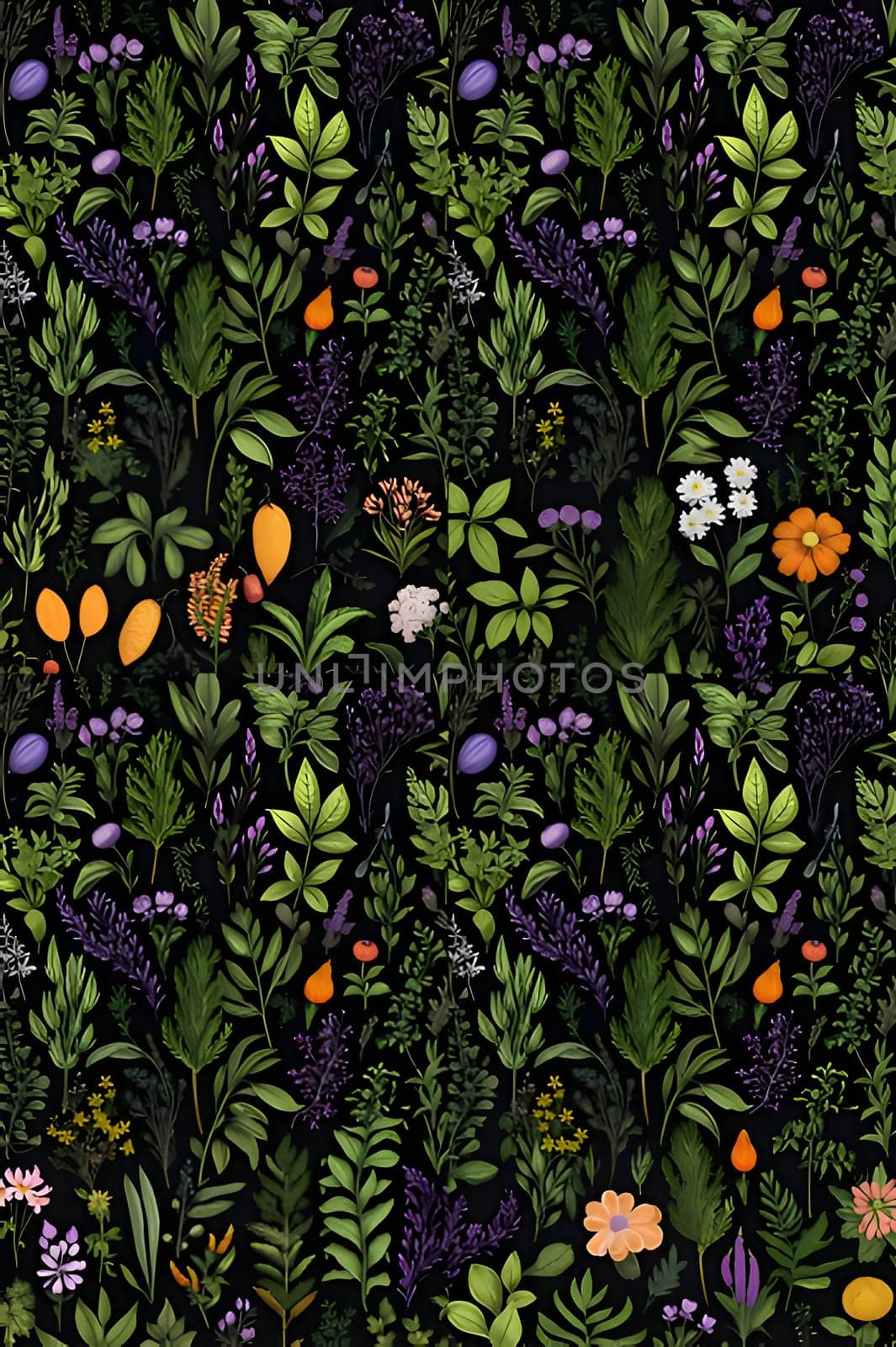 Patterns and banners backgrounds: Seamless pattern with wild flowers and plants. Vector illustration.