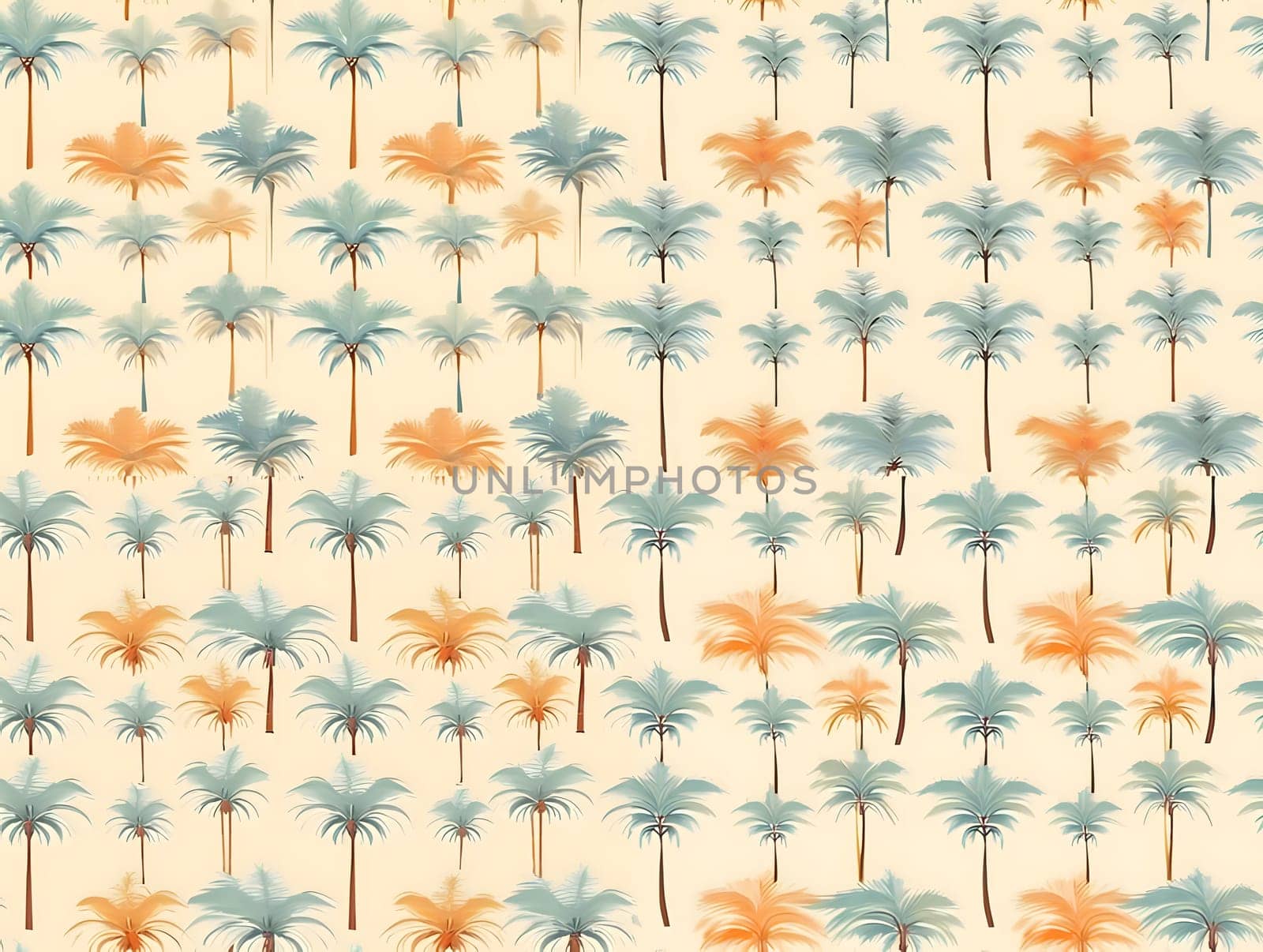 Patterns and banners backgrounds: Seamless pattern with palm trees. Vector illustration in retro style.