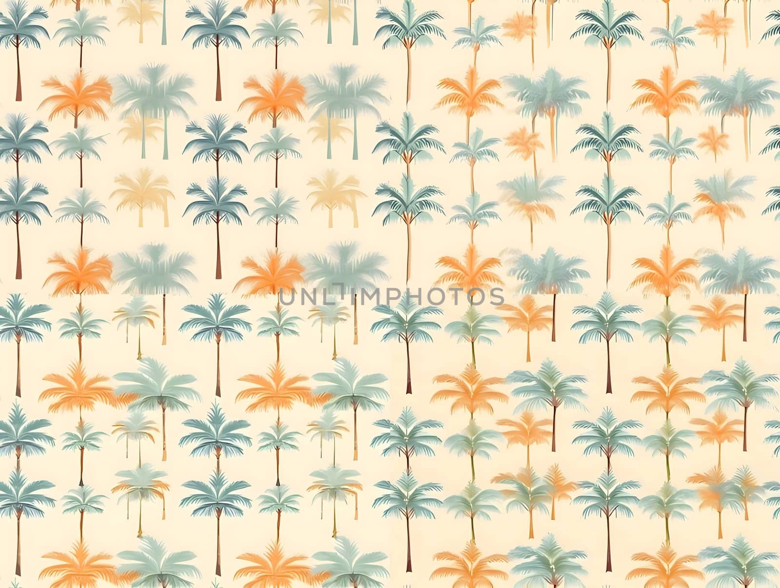Patterns and banners backgrounds: Seamless pattern with palm trees. Vector illustration in retro style.