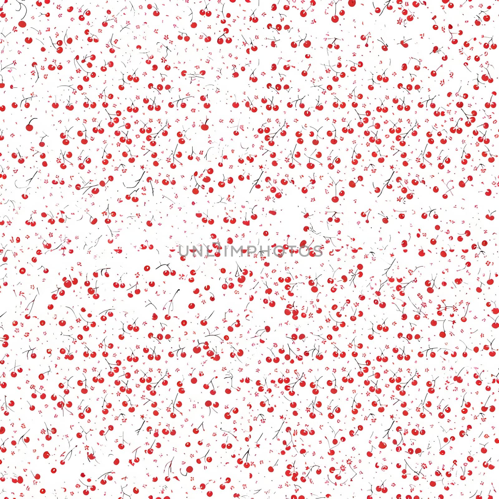 Patterns and banners backgrounds: Seamless pattern with red berries on white background. Vector illustration.
