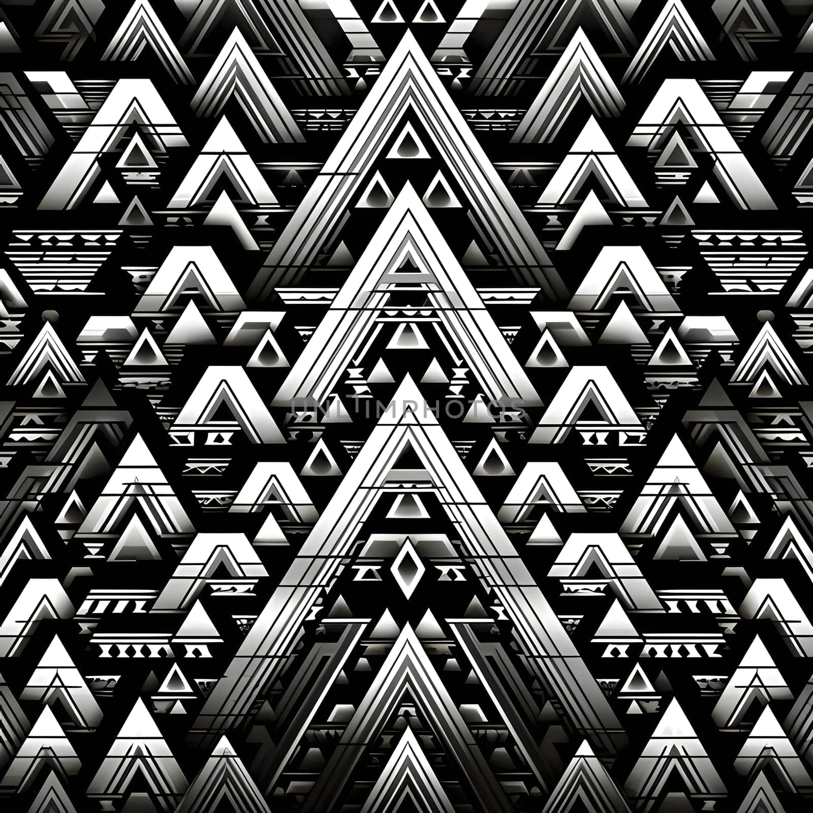 Patterns and banners backgrounds: Seamless pattern with black and white triangles. Vector illustration.