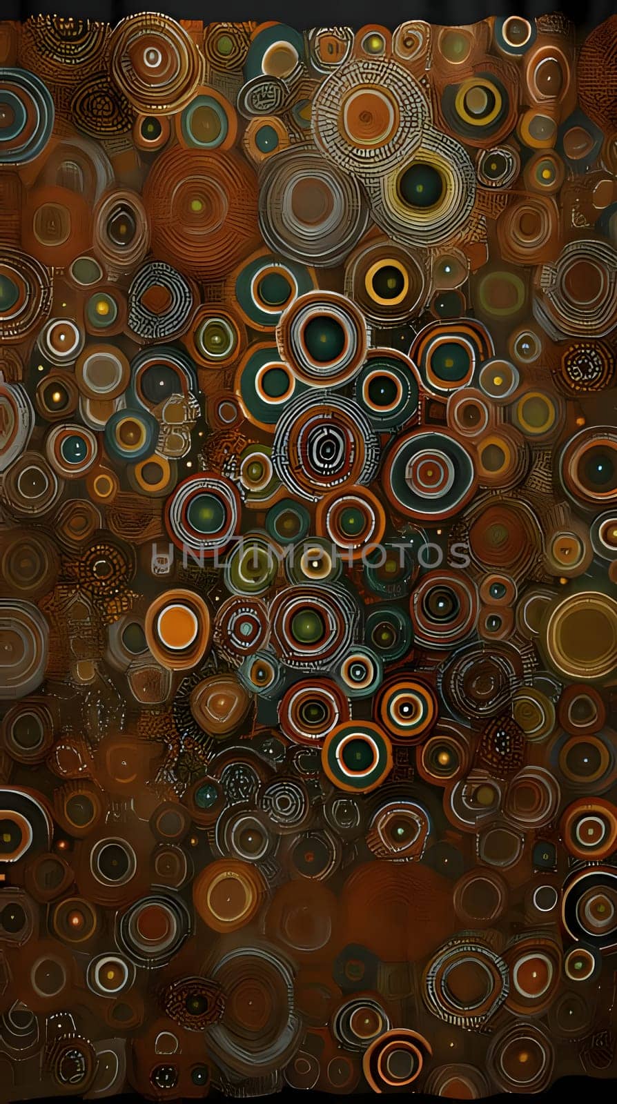 Patterns and banners backgrounds: abstract background with circles and dots in brown and orange colors.